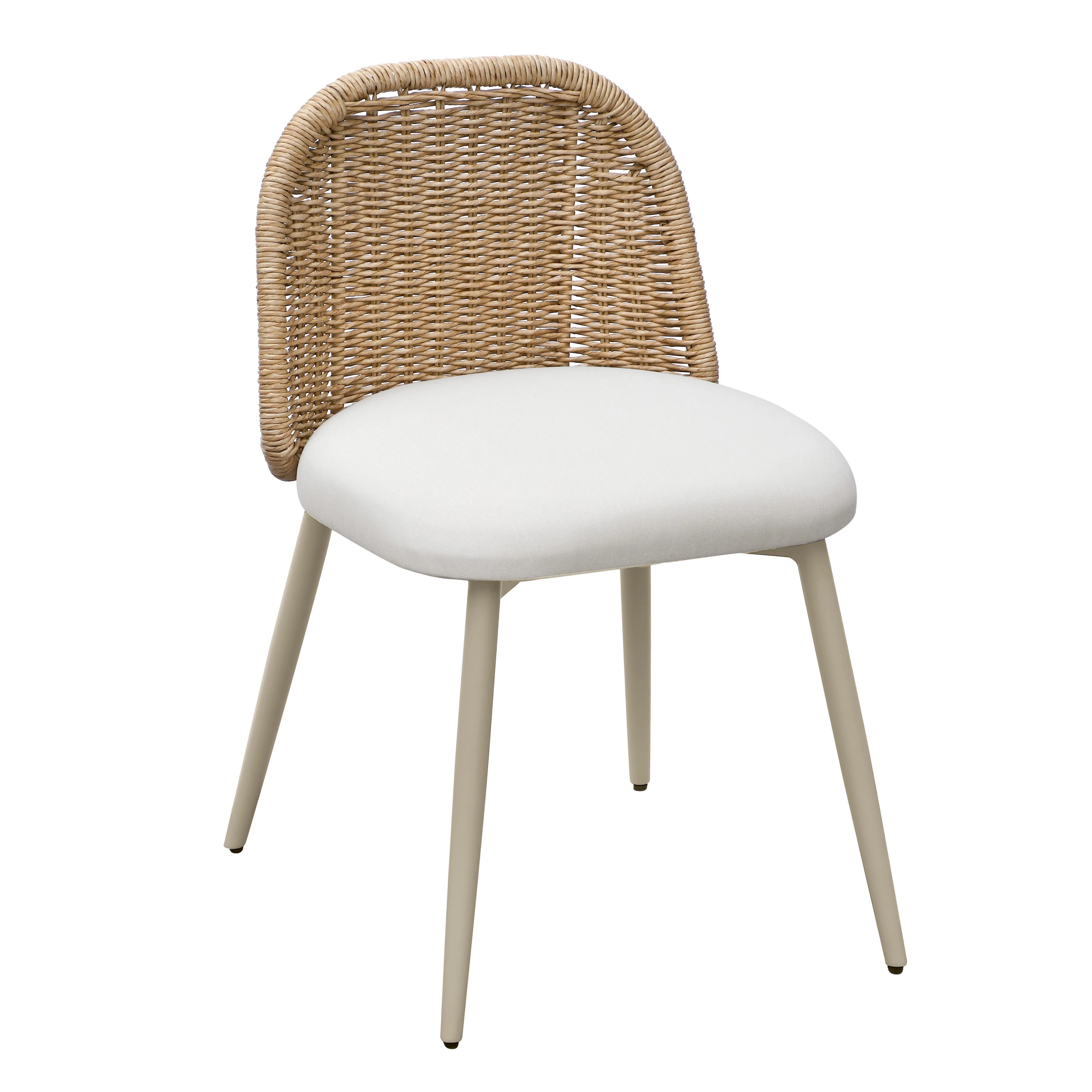 Alexa Cream Outdoor Dining Chair - Remutear