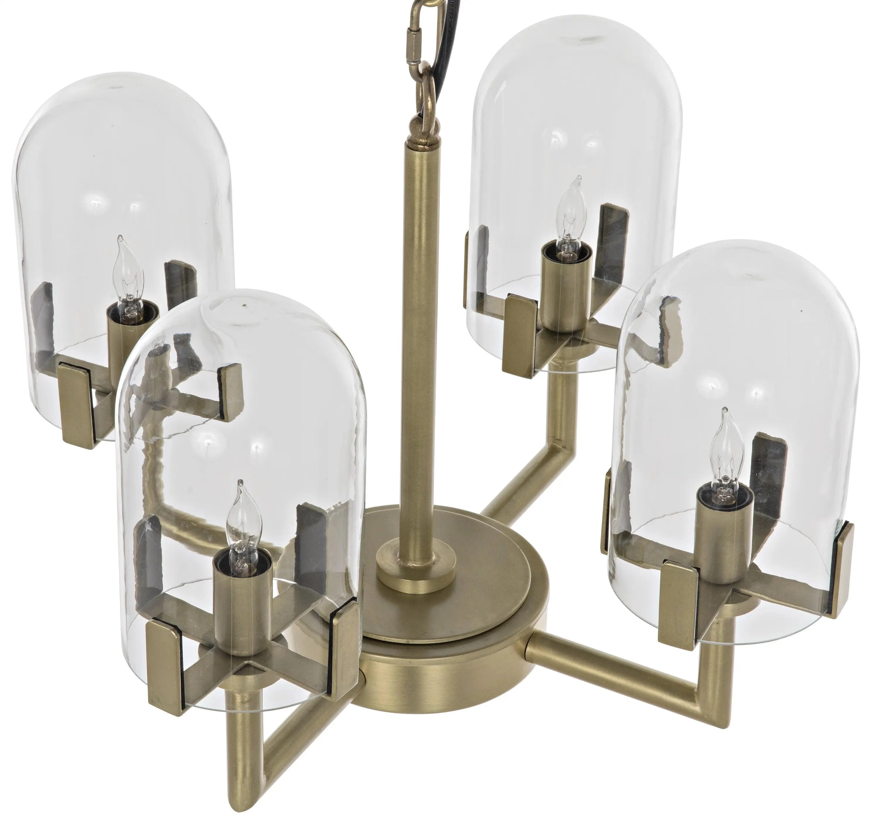 Bistro Chandelier, Antique Brass - Remutear