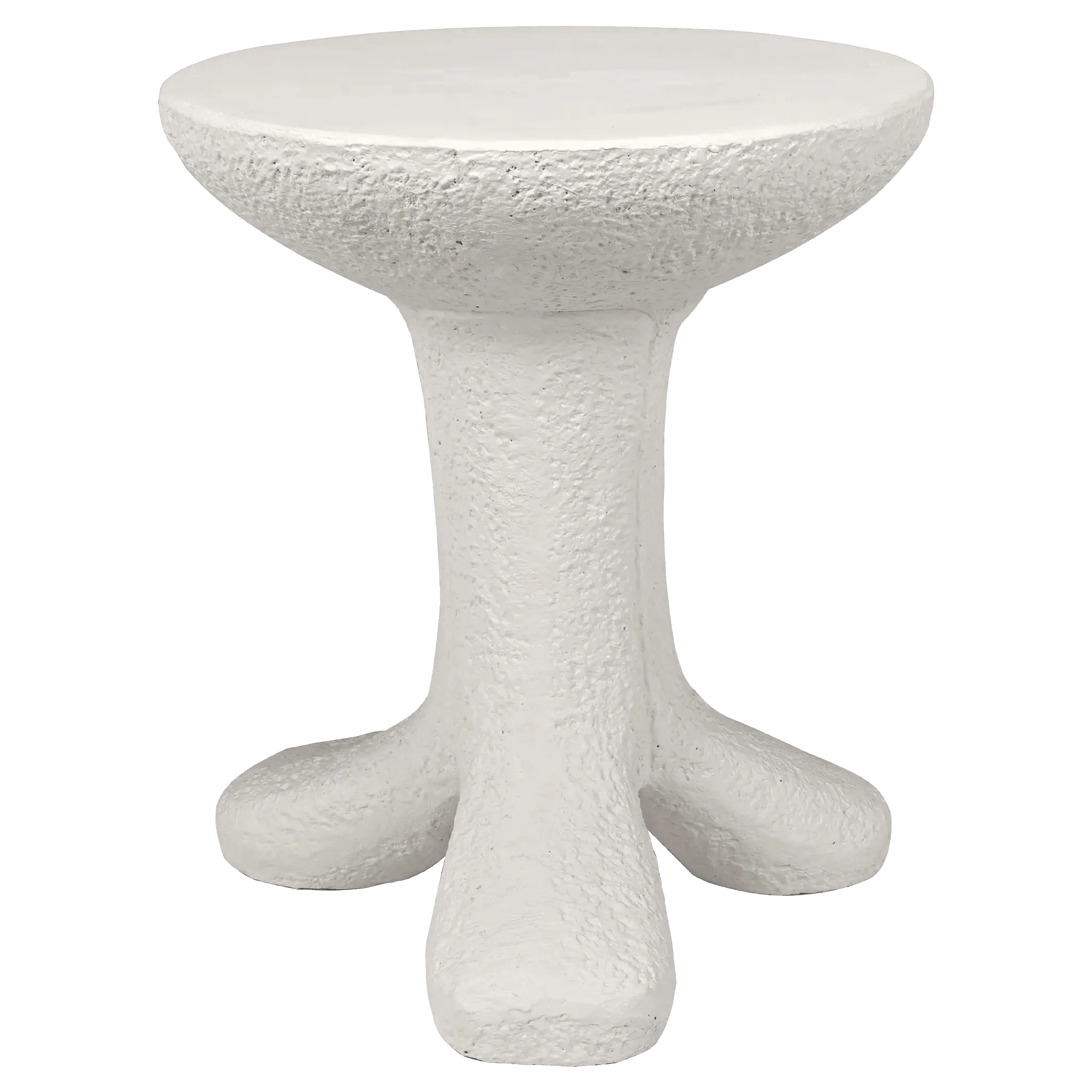 Laramy Side Table, White Fiber Cement - Remutear