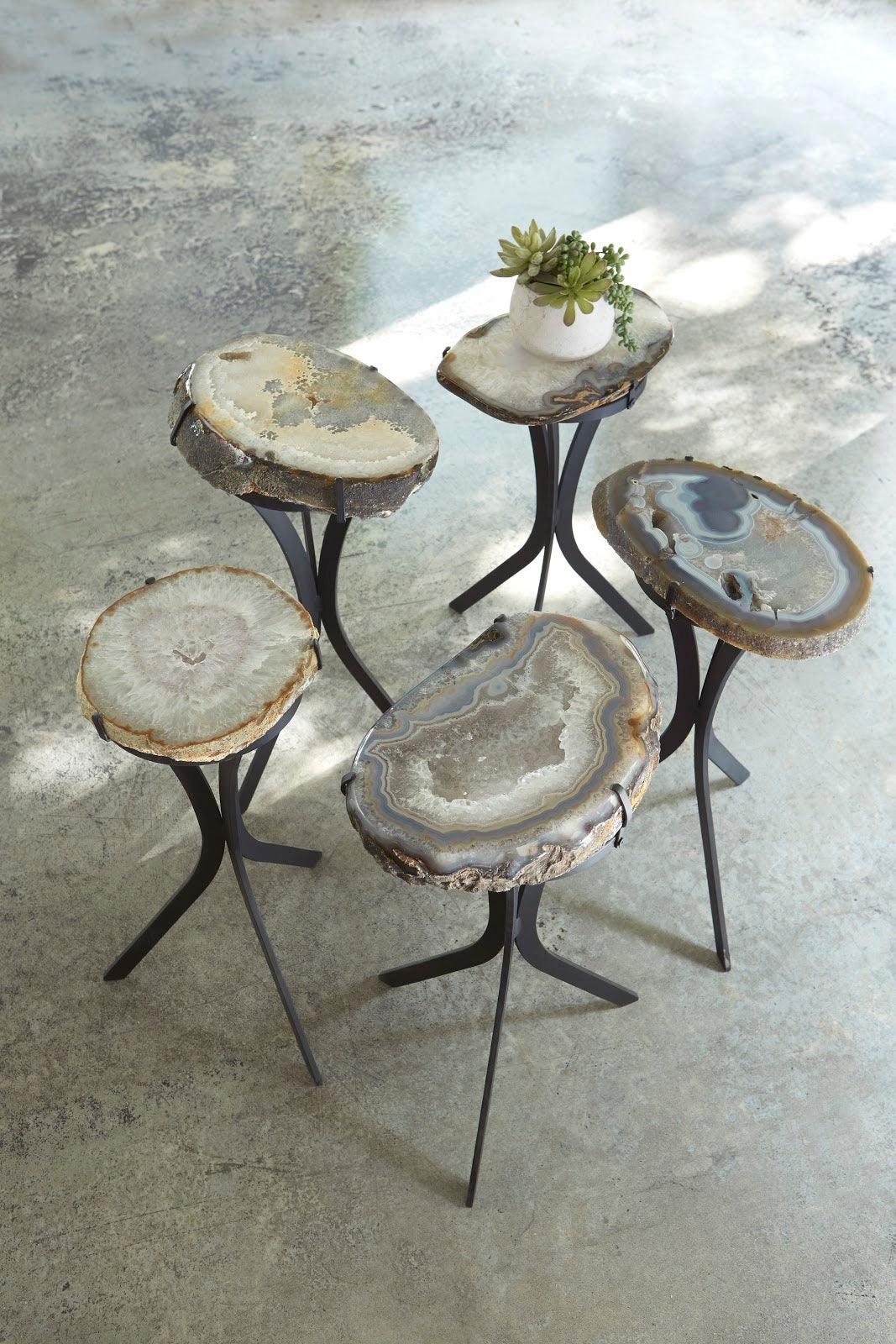Agate Side Table, Assorted - Remutear