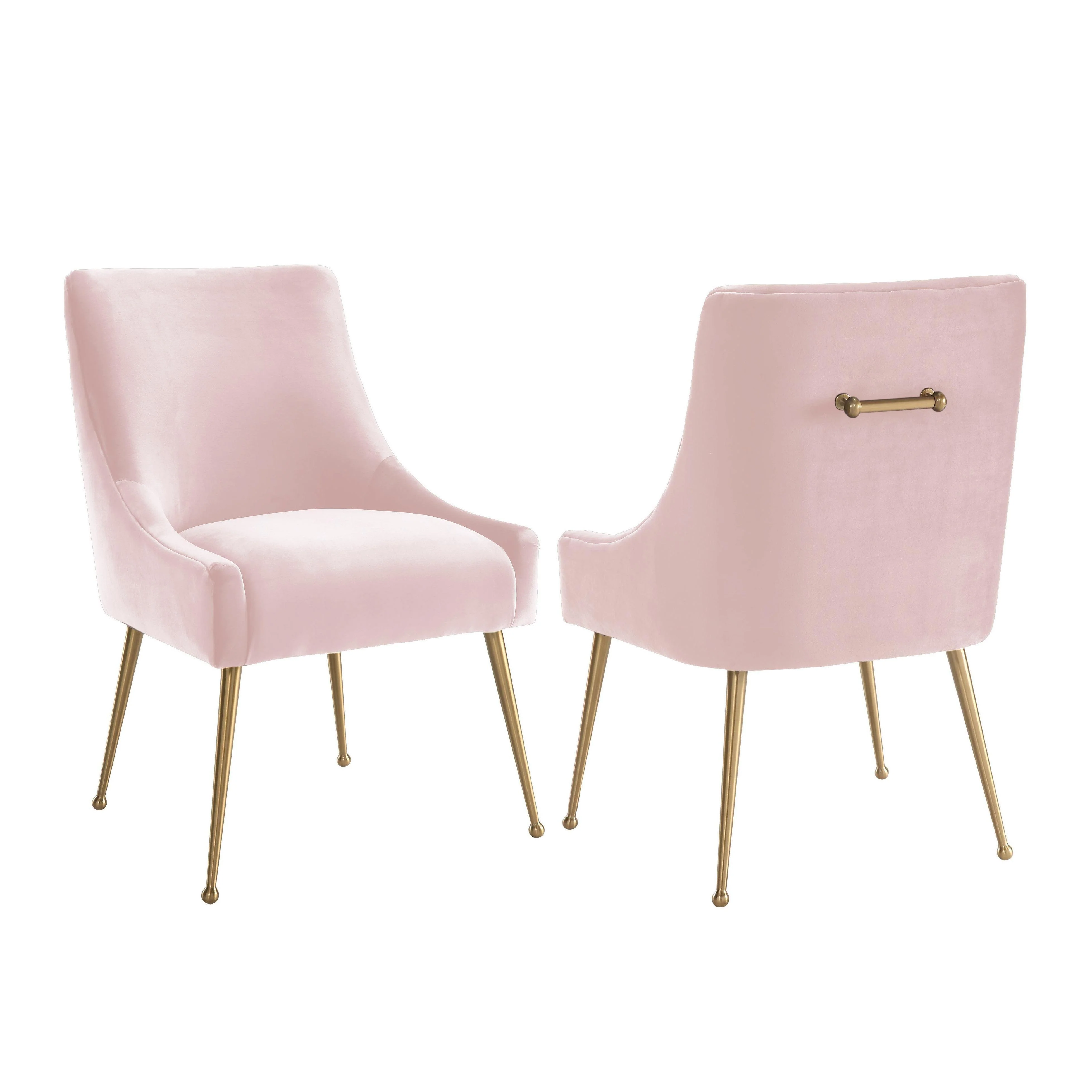Beatrix Blush Velvet Side Chair - Remutear
