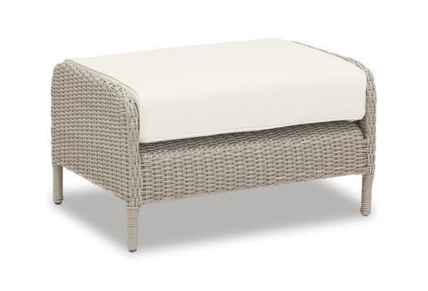 Manhattan Ottoman in Linen Canvas w/ Self Welt - Remutear
