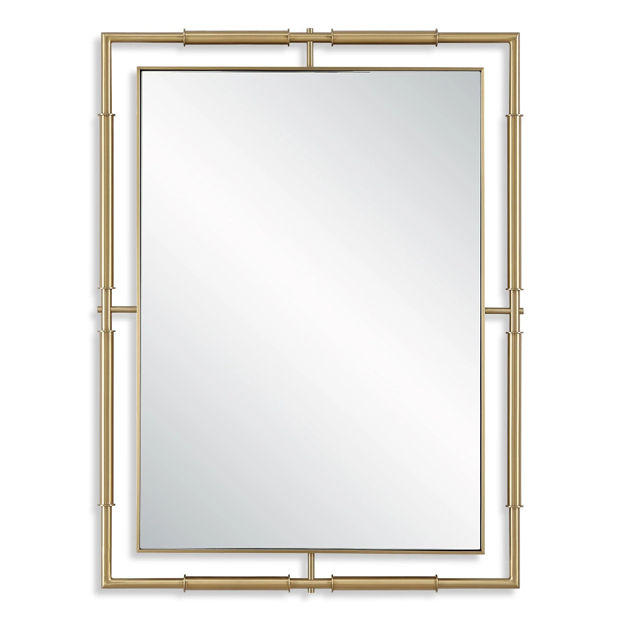 It's All Connected Rectangle Brass Mirror - Remutear