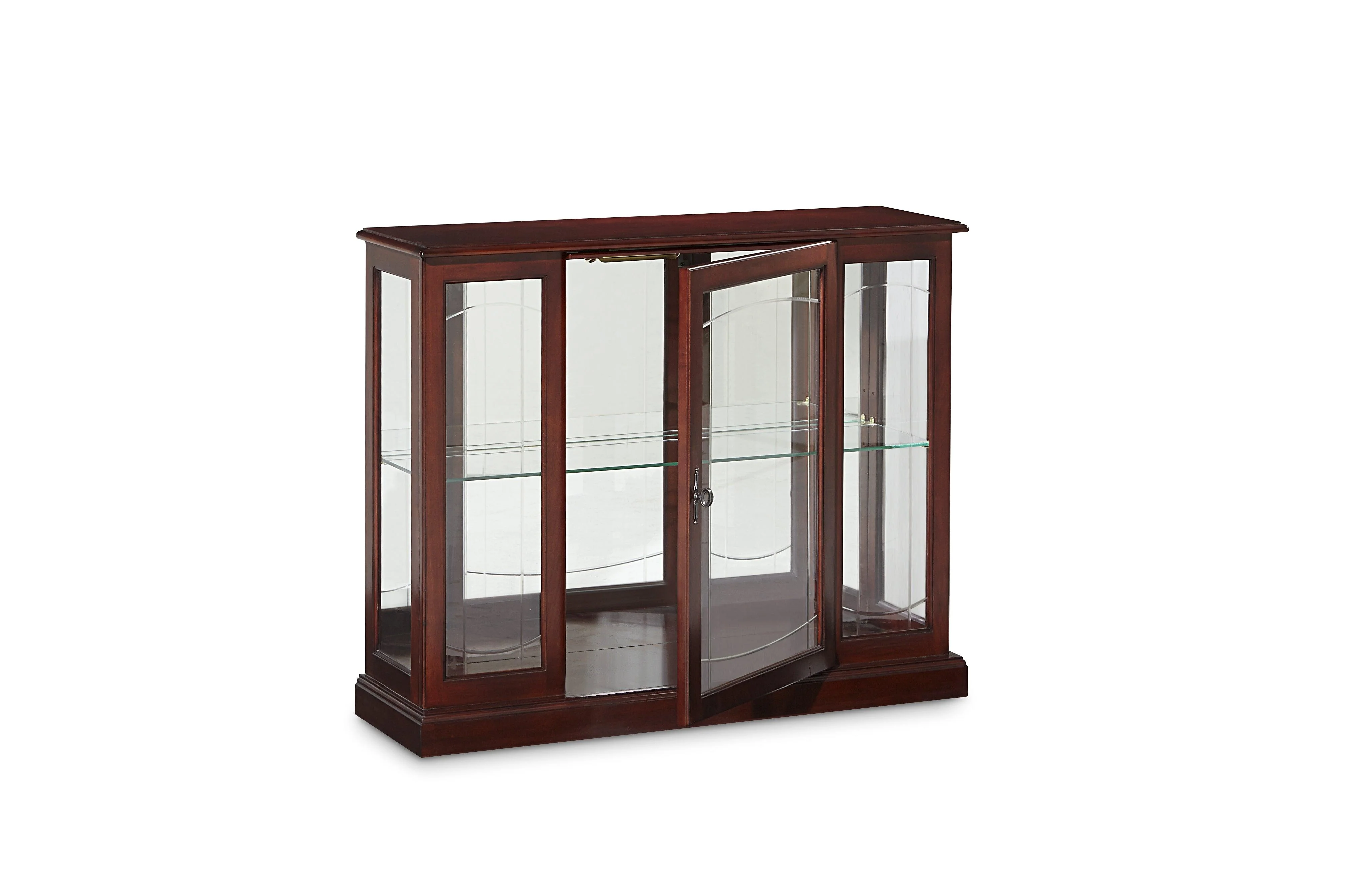 Lighted 1 Shelf Console Display Cabinet - Remutear