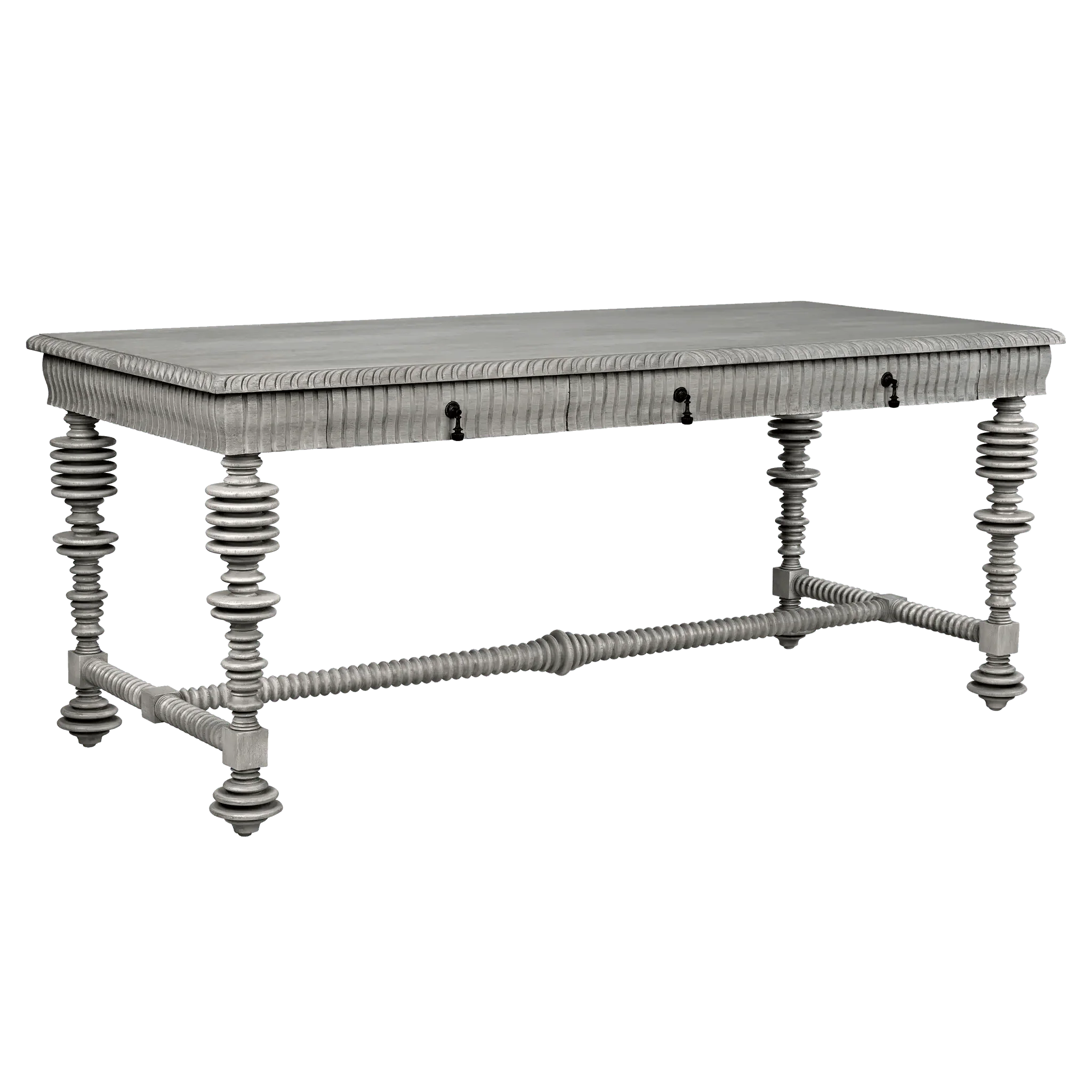 Portuguese Desk, Distressed Grey - Remutear