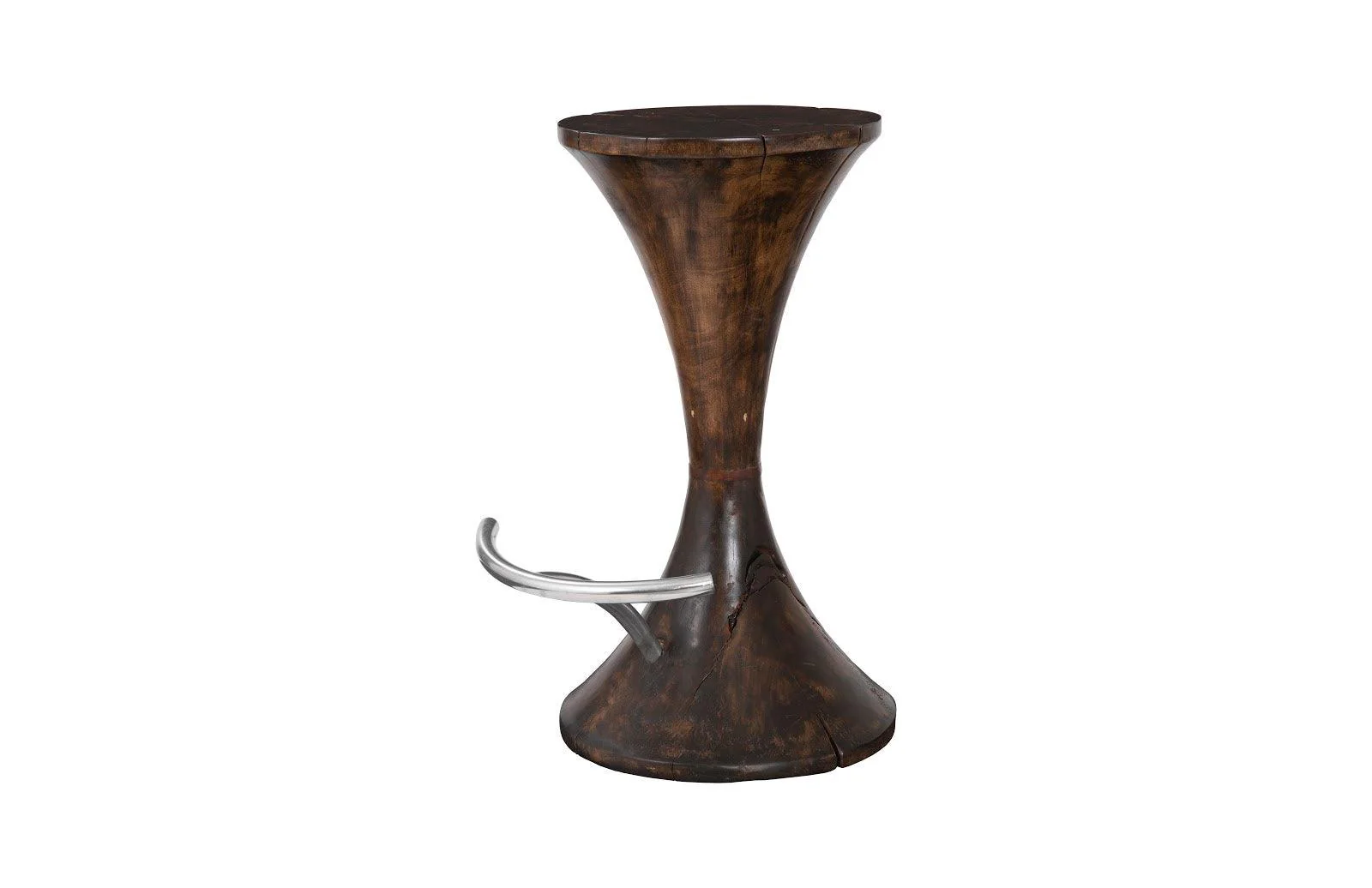 Marley Bar Stool, Perfect Brown, Stainless Steel Foot Rest - Remutear