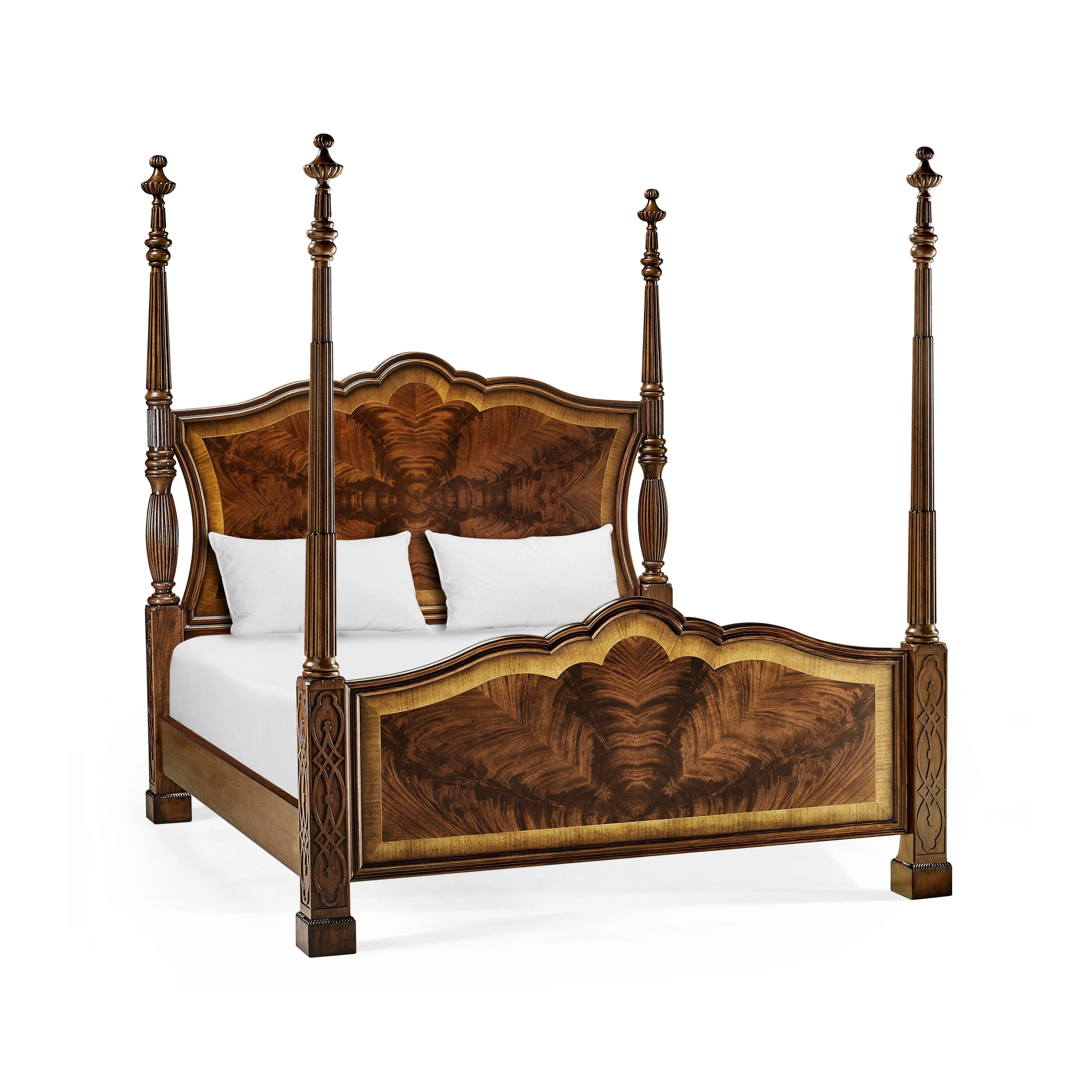 Versailles Mahogany King Poster Bed - Remutear