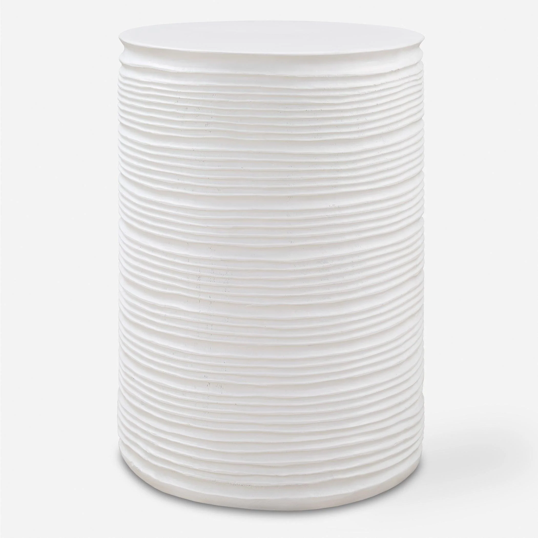 Borderline White Drum Table - Remutear