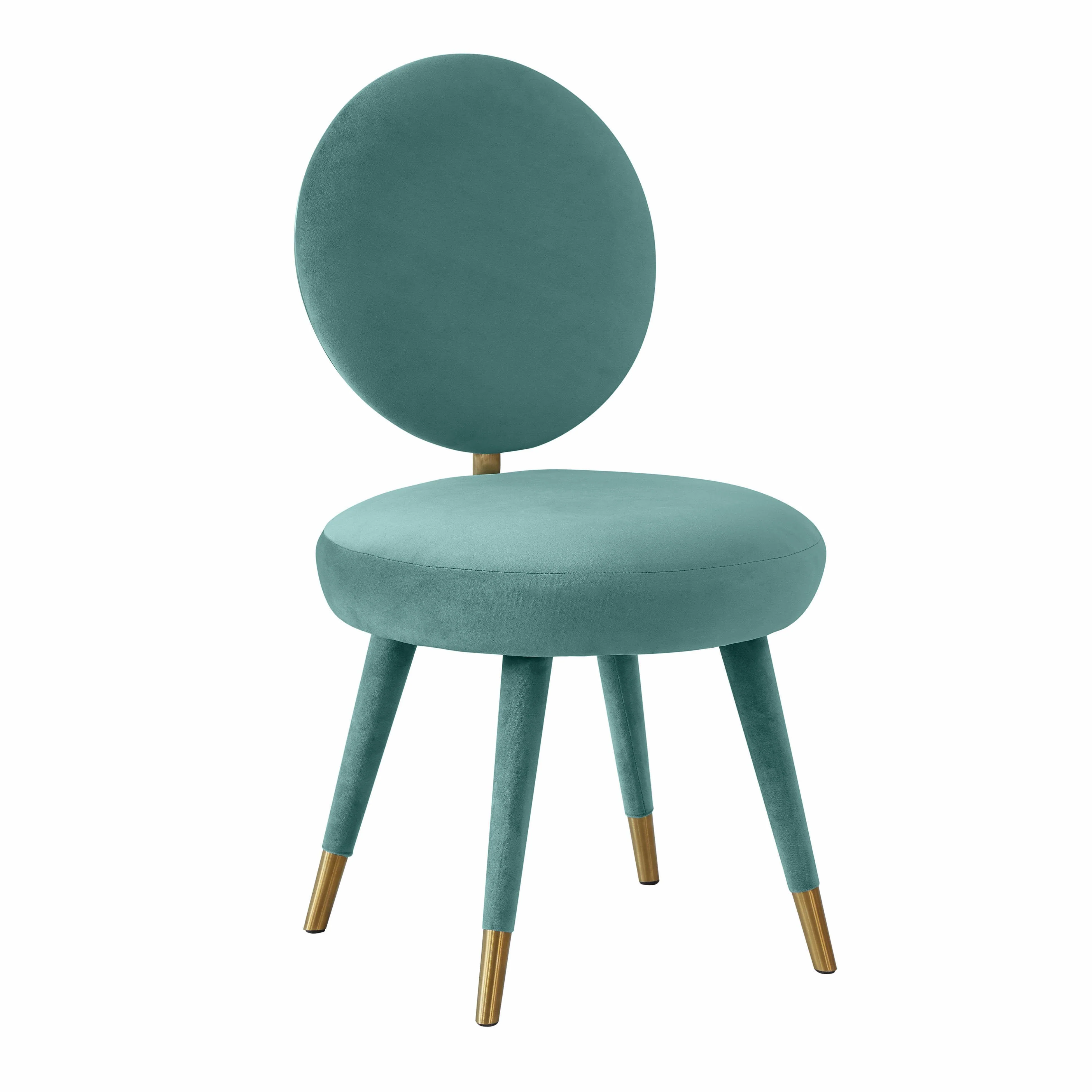 Kylie Sea Blue Velvet Dining Chair - Remutear