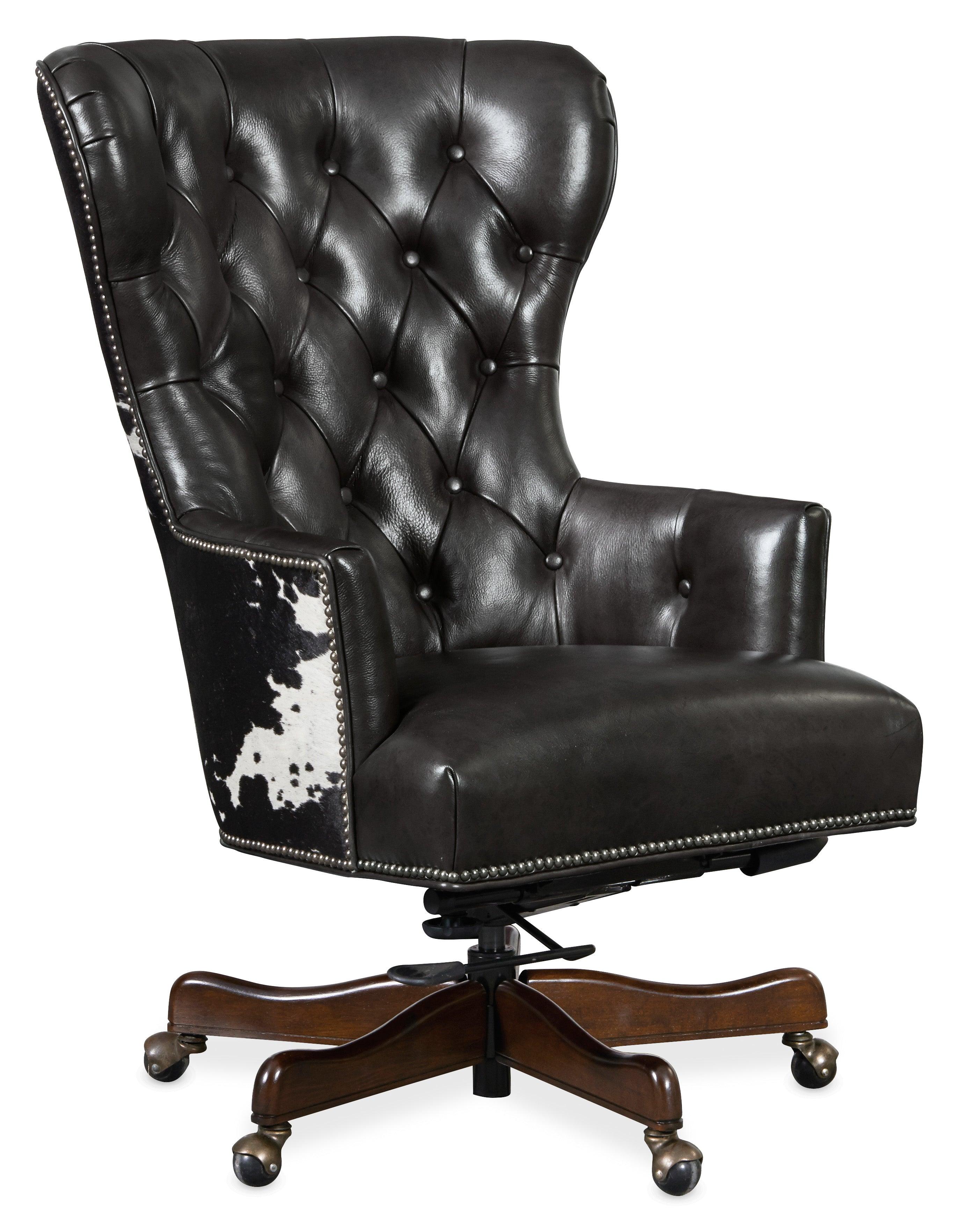 Katherine Executive Swivel Tilt Chair with Black & White HOH - Remutear