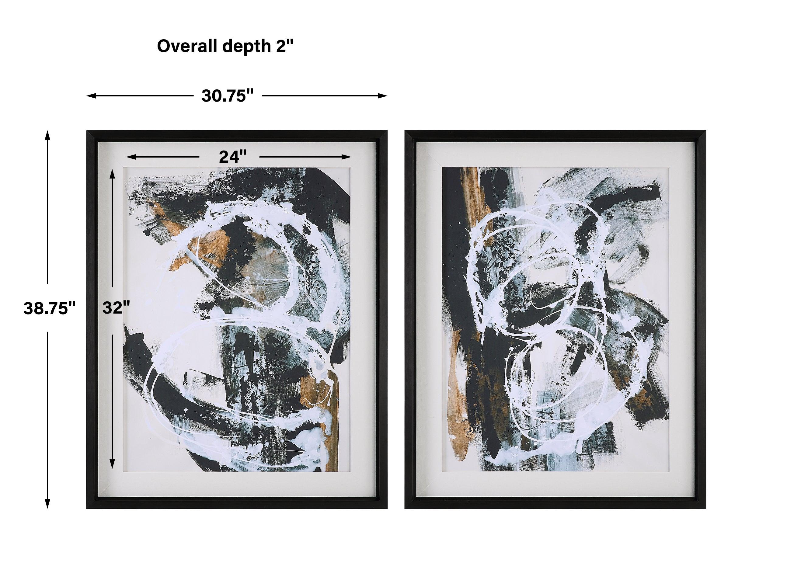 Winterland Abstract Prints, Set/2 - Remutear