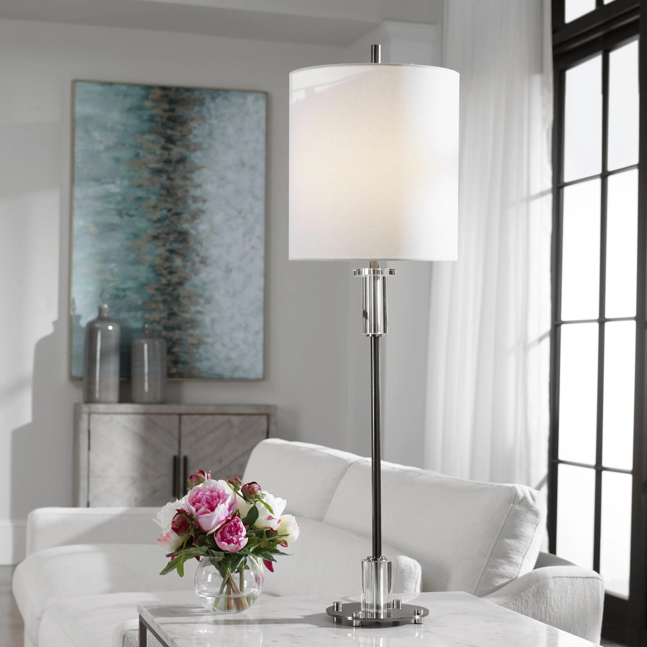 Aurelia Steel Buffet Lamp - Remutear