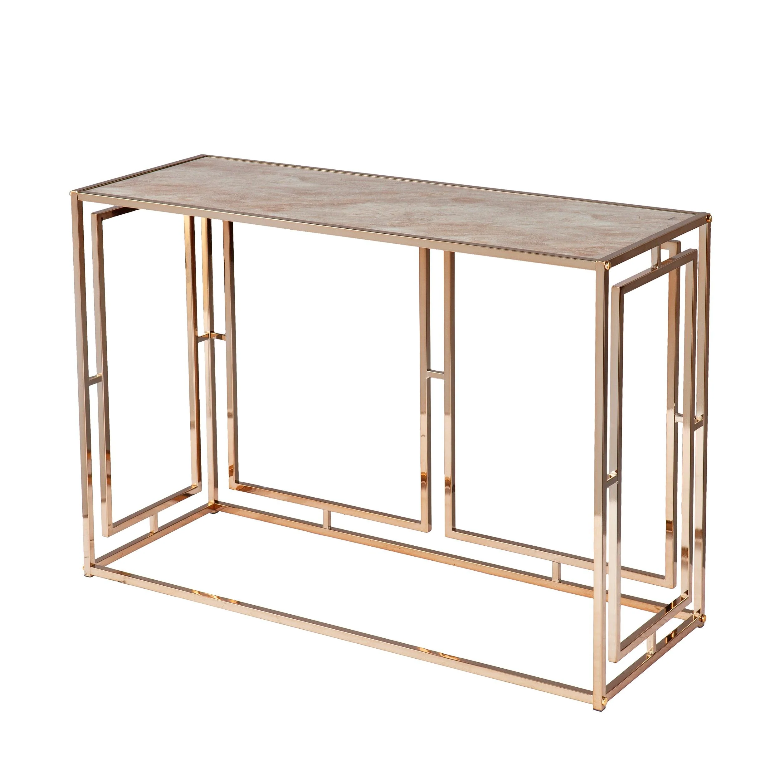 Simondley Faux Marble Console Table - Remutear