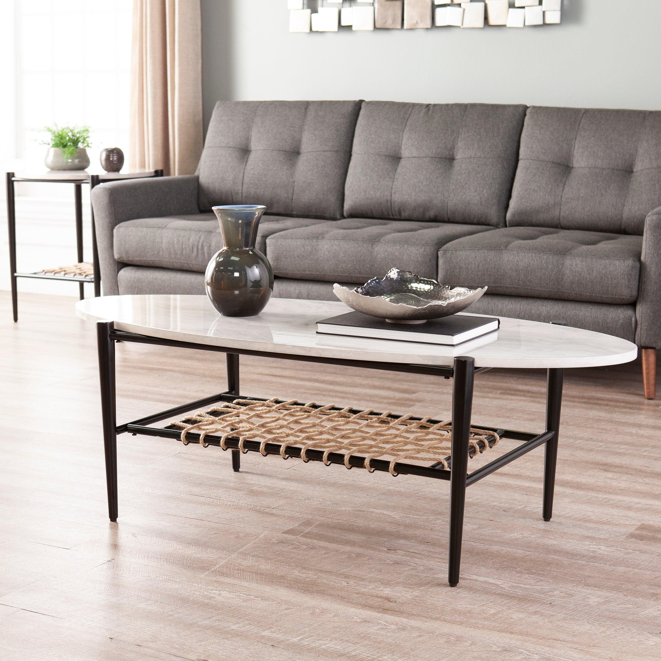 Holly & Martin Relckin Faux Marble Cocktail Table - Remutear