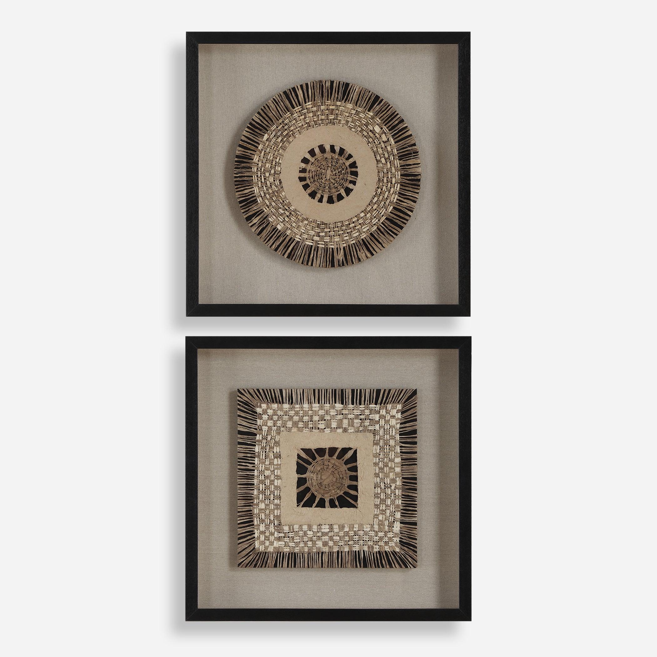 Intertwine Knit Paper Shadow Box, S/2 - Remutear