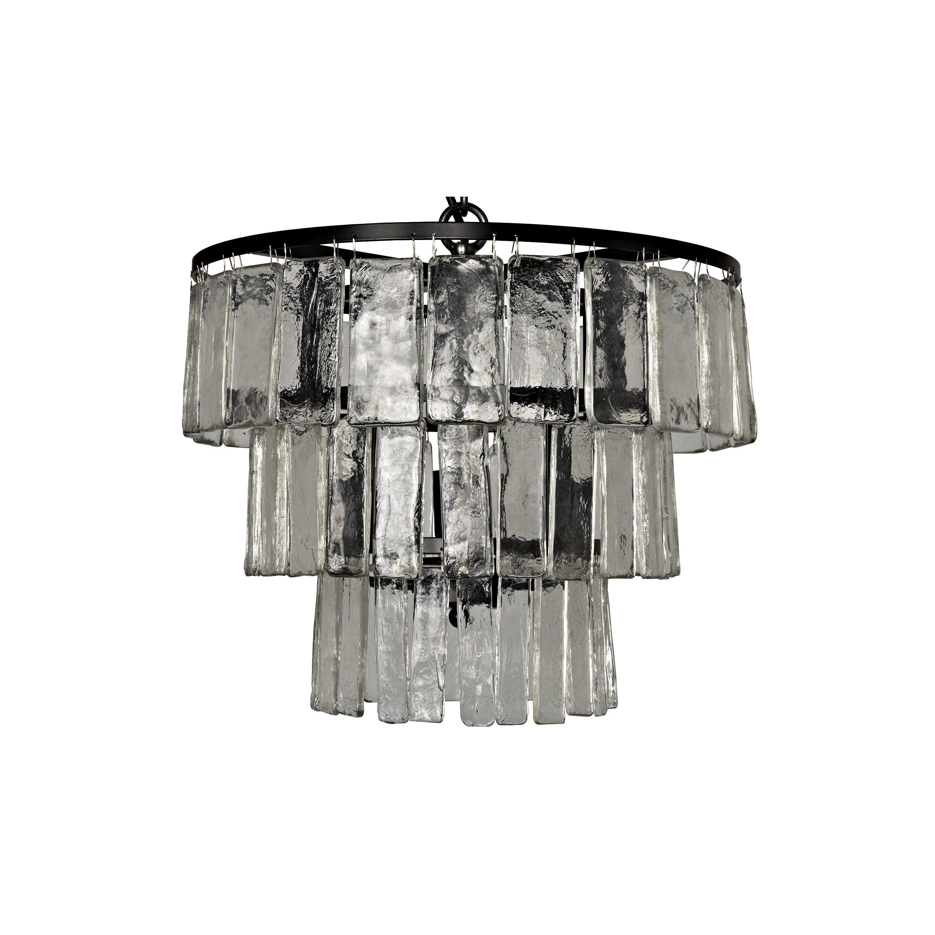 Carnegie Chandelier, Small, Black Steel - Remutear