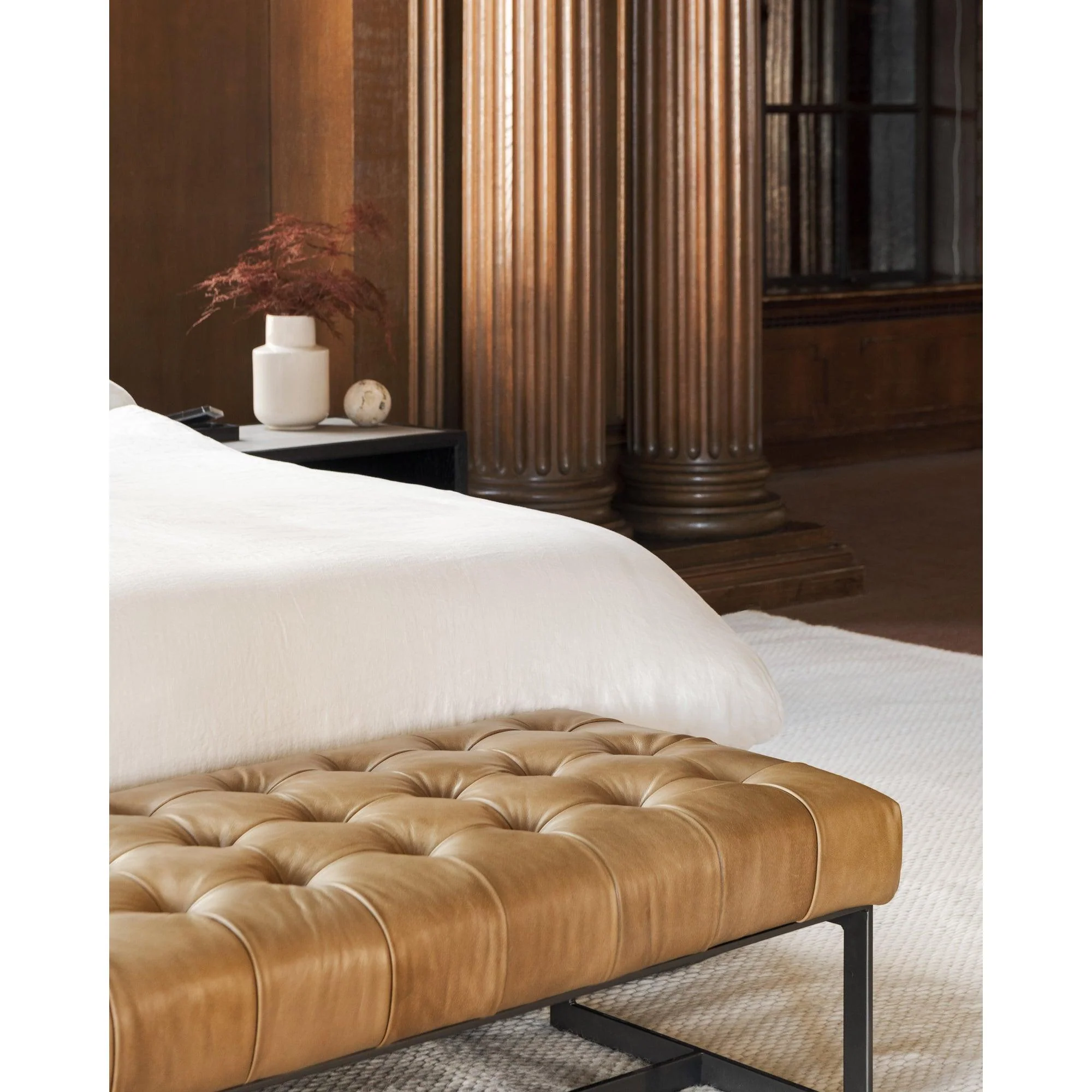 Wyatt Leather Bench Tan - Remutear