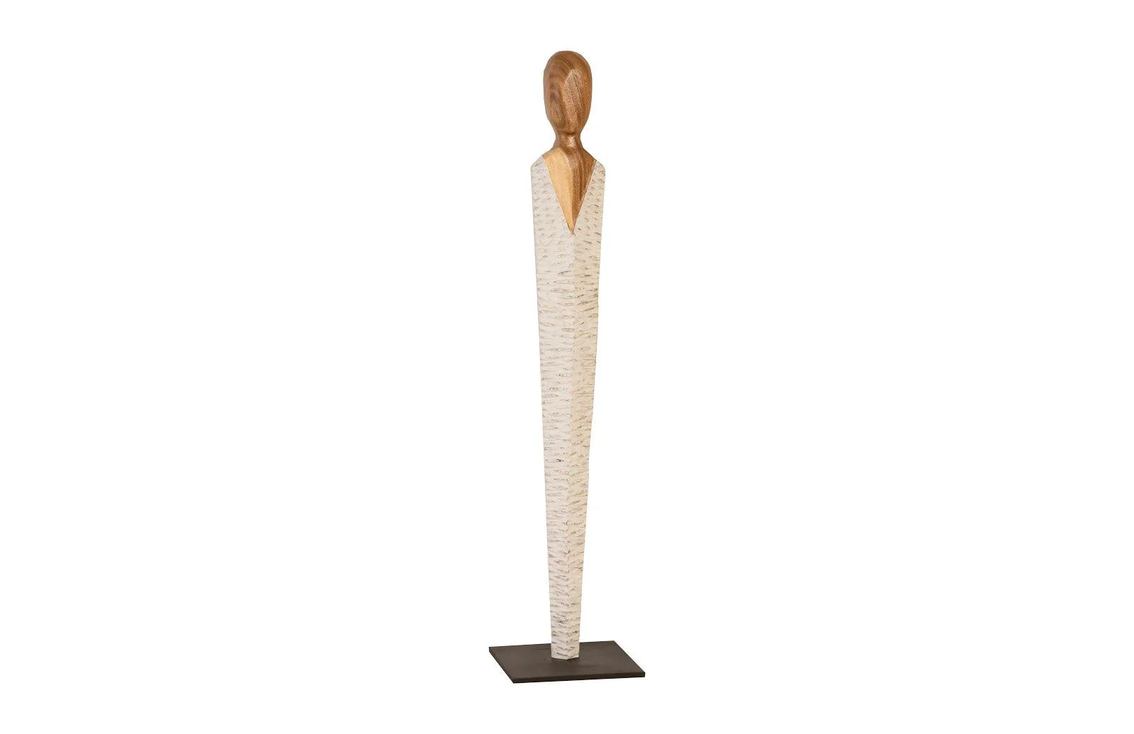 Vested Female Sculpture, Small, Chamcha, Natural, White, Gold - Remutear
