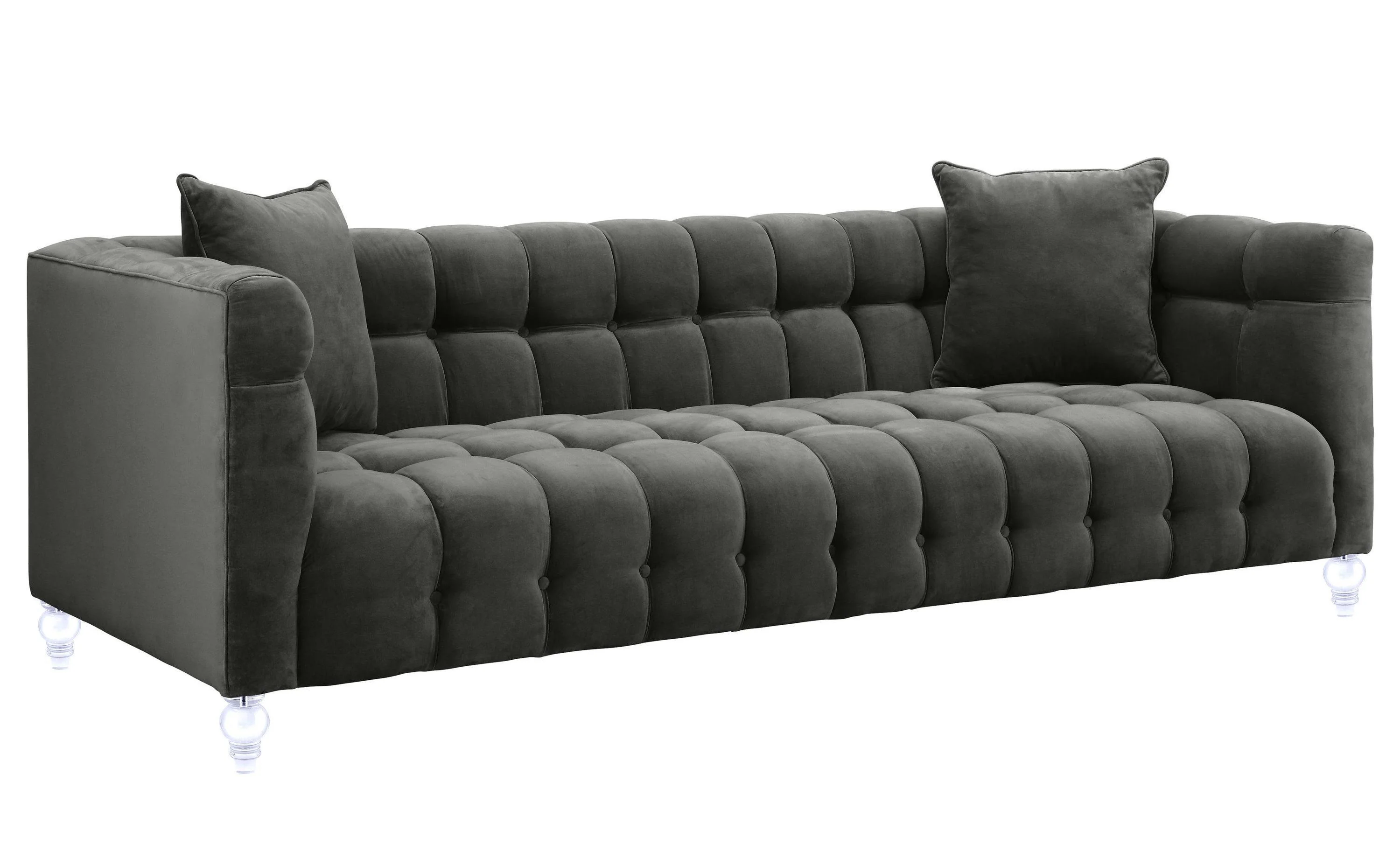 Bea Grey Velvet Sofa - Remutear