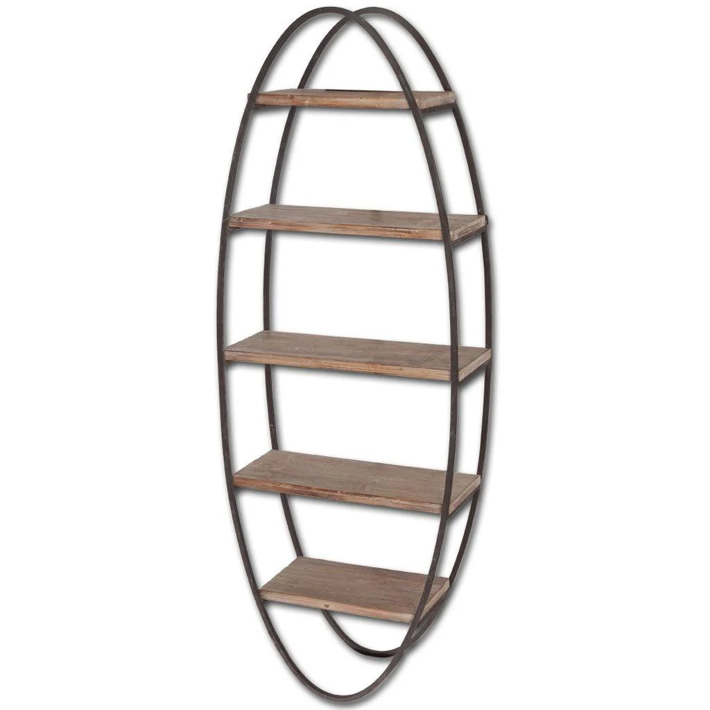 Metort Wood and Metal Wall Shelf - Remutear