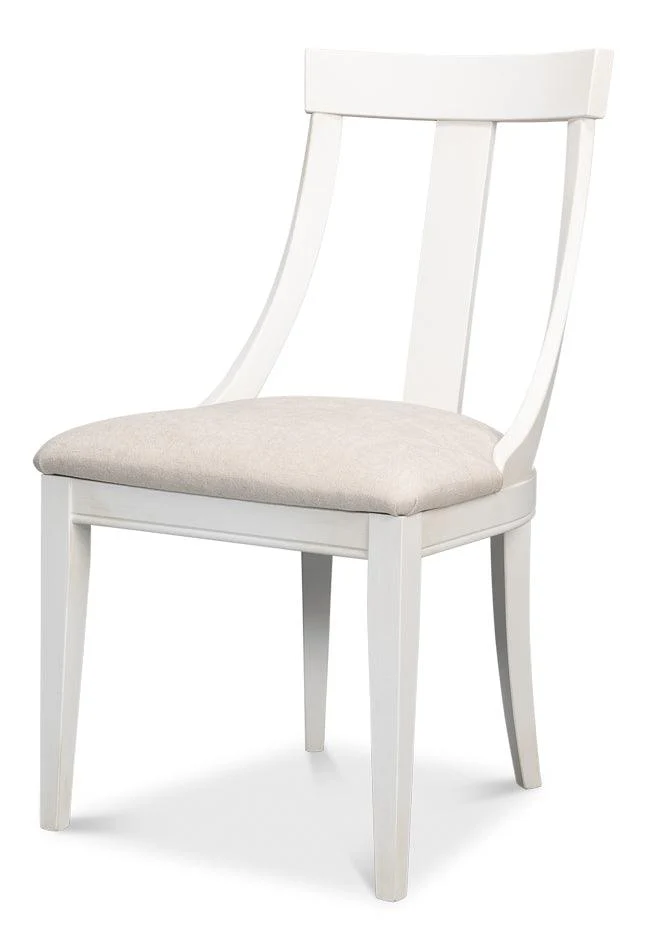 Deco Side Chair Cortina White Taupe - Set of 2 - Remutear
