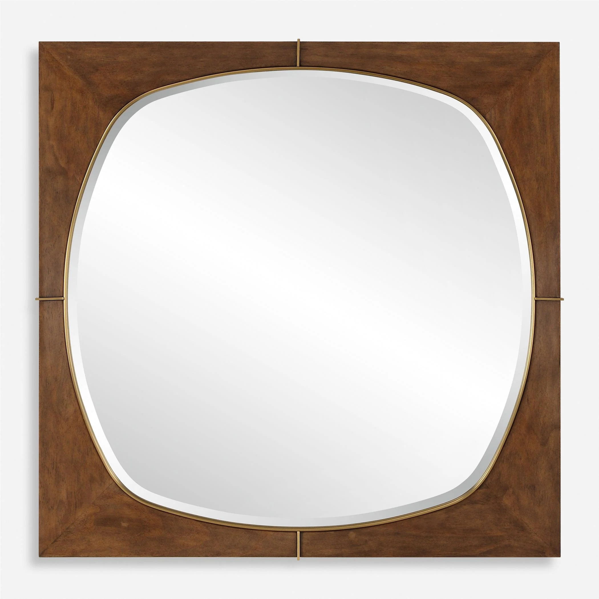 Garonne Square Walnut Mirror - Remutear