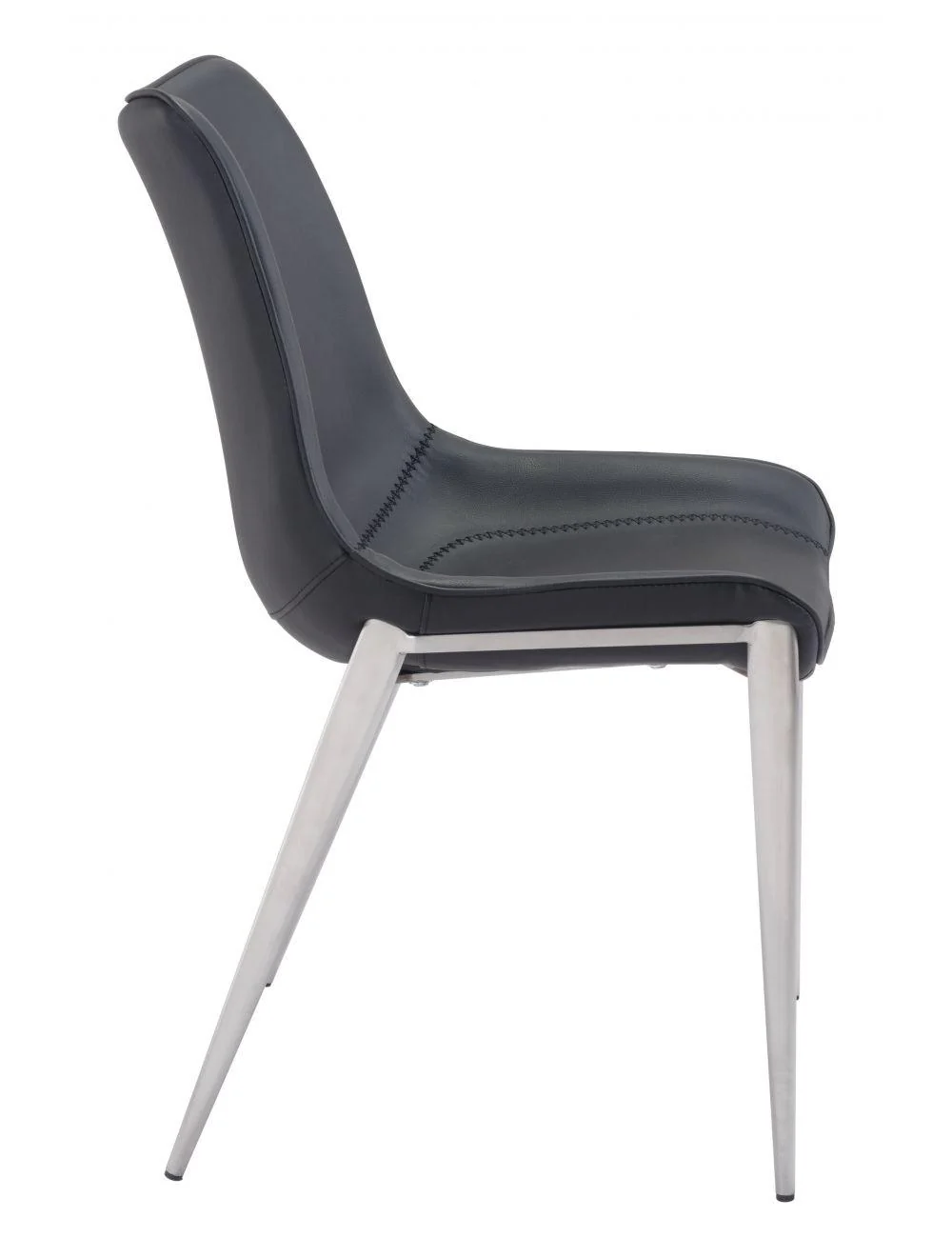 Magnus Dining Chair (Set of 2) Black & Silver - Remutear
