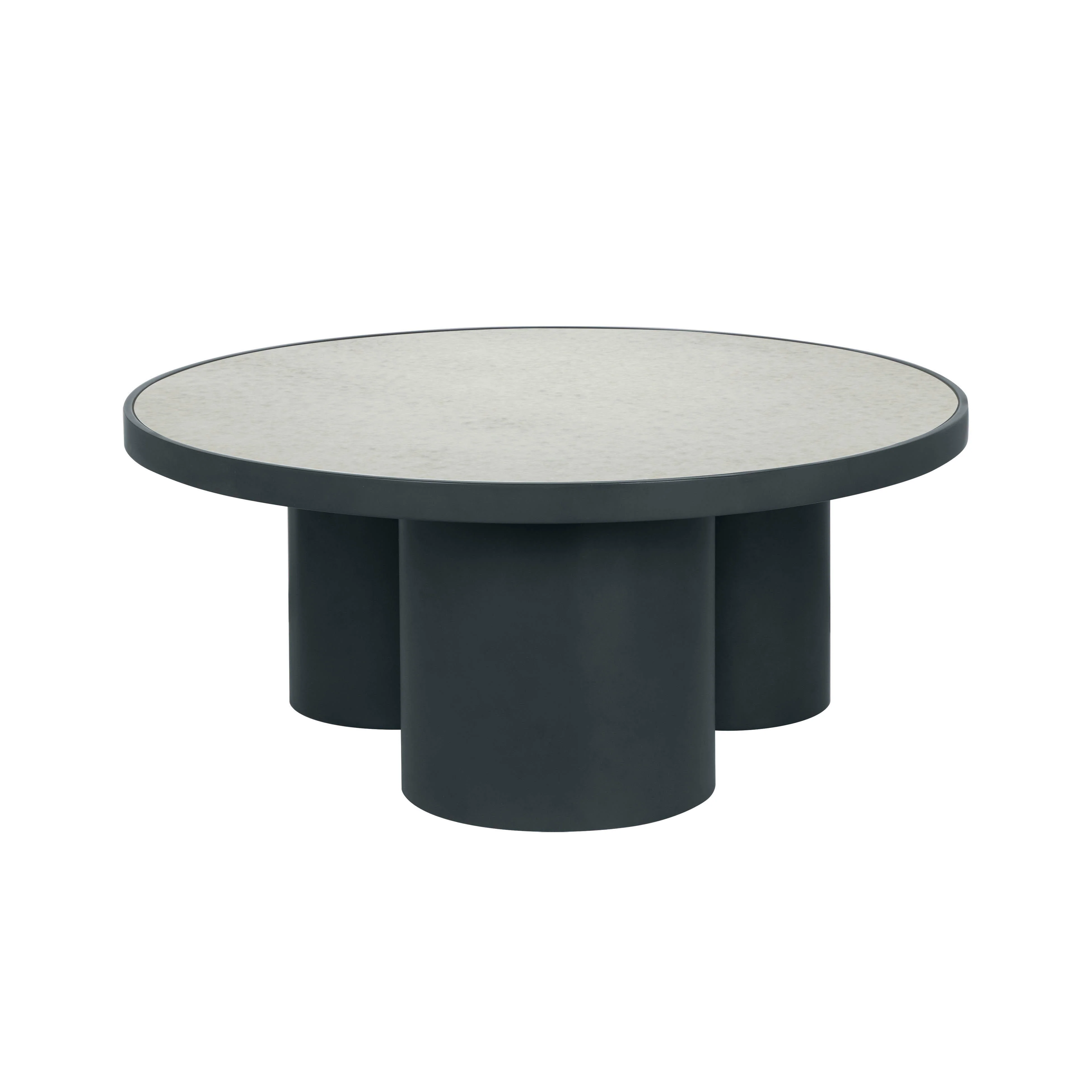 Nautilus Antique Silver Mirrored Coffee Table - Remutear
