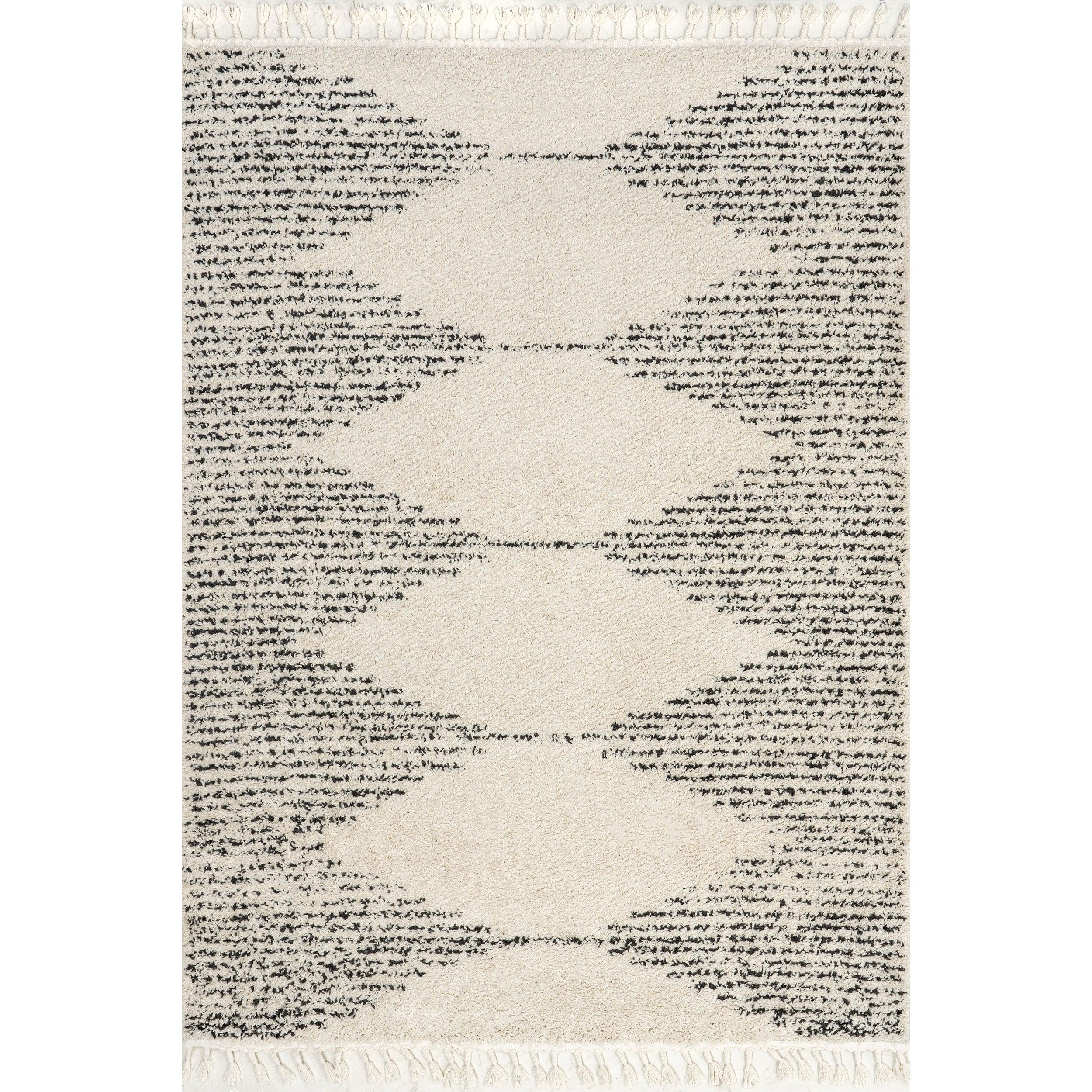 Bria Moroccan Shag Tasseled Area Rug - Remutear