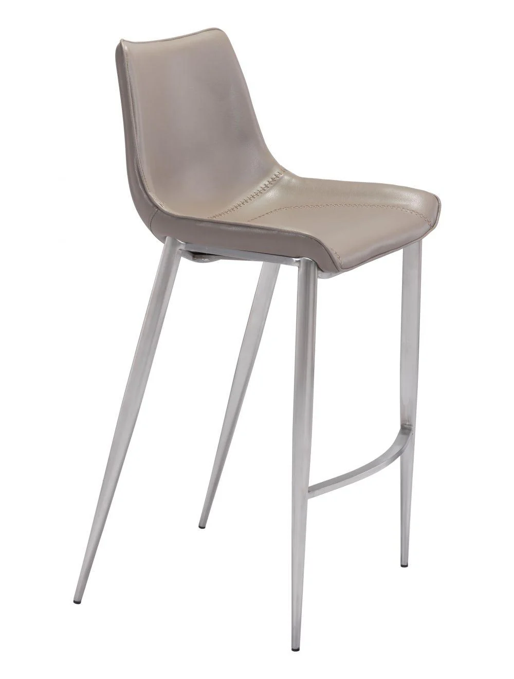 Magnus Bar Chair (Set of 2) Gray & Silver - Remutear