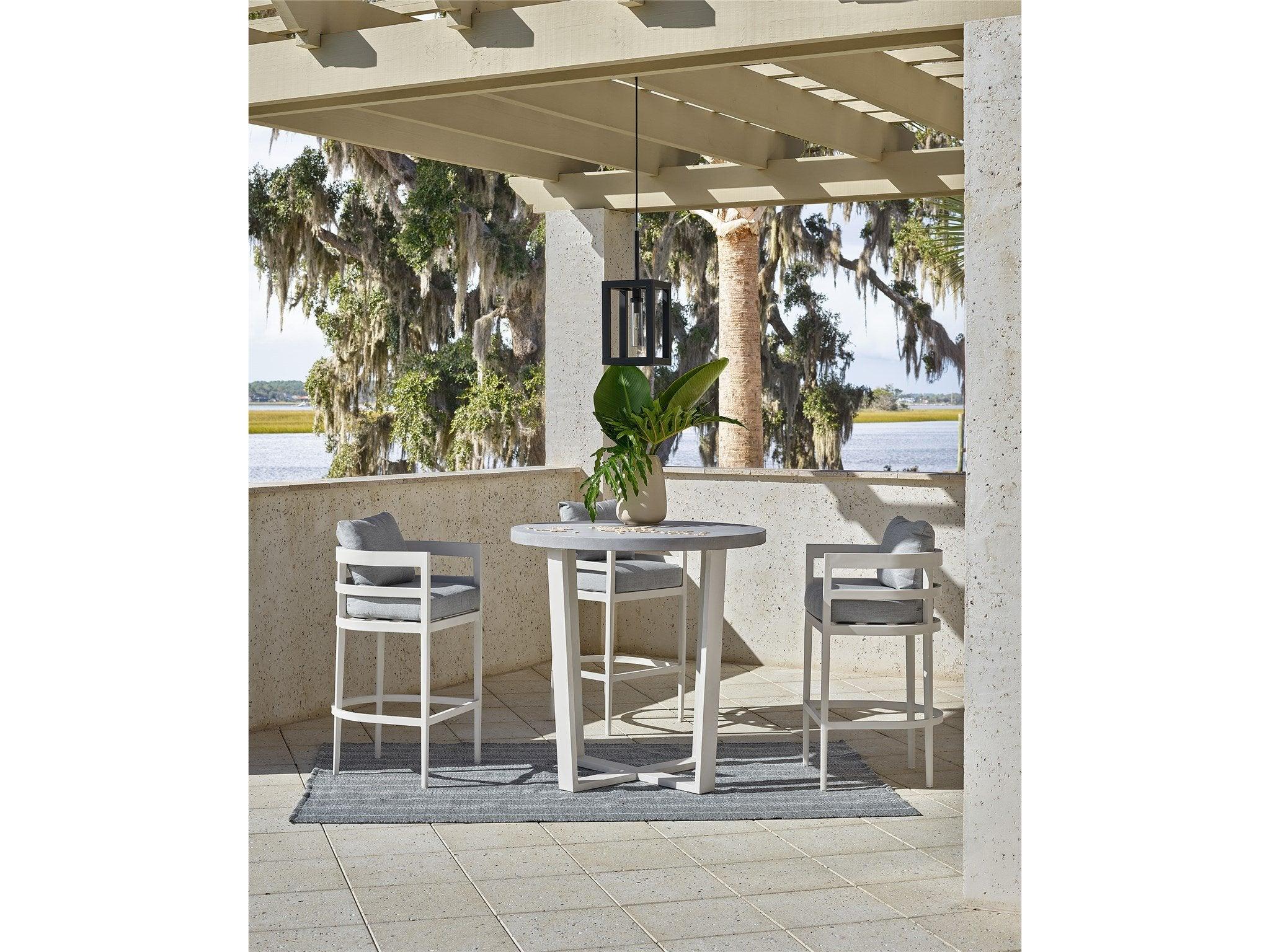 Outdoor South Beach Barrel Back Bar Chair - Remutear