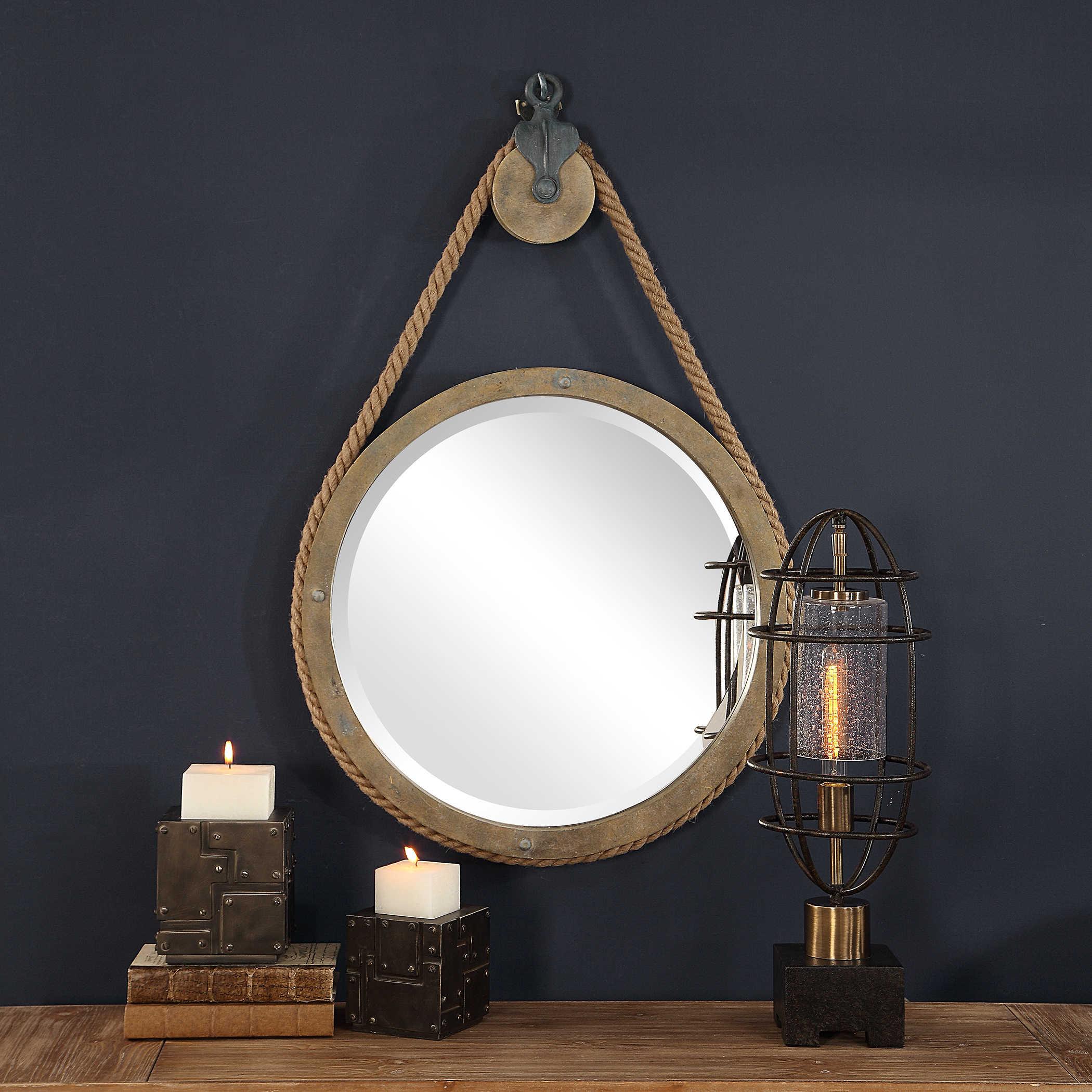 MELTON ROUND PULLEY MIRROR - Remutear