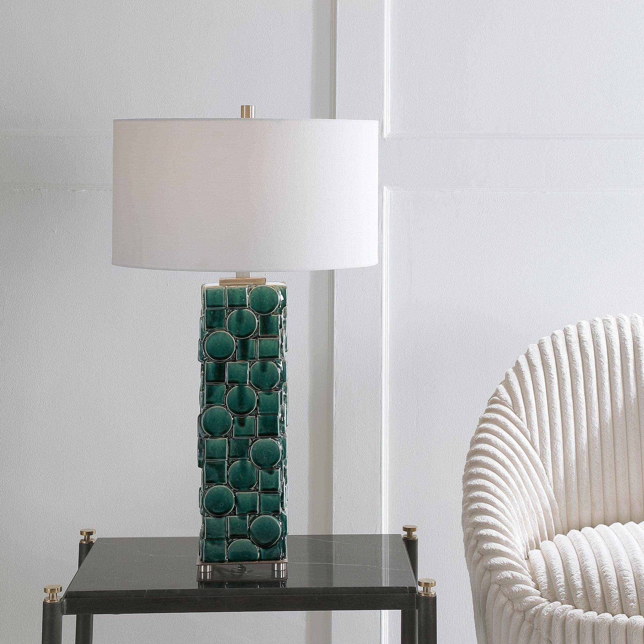 GEOMETRY GREEN TABLE LAMP - Remutear