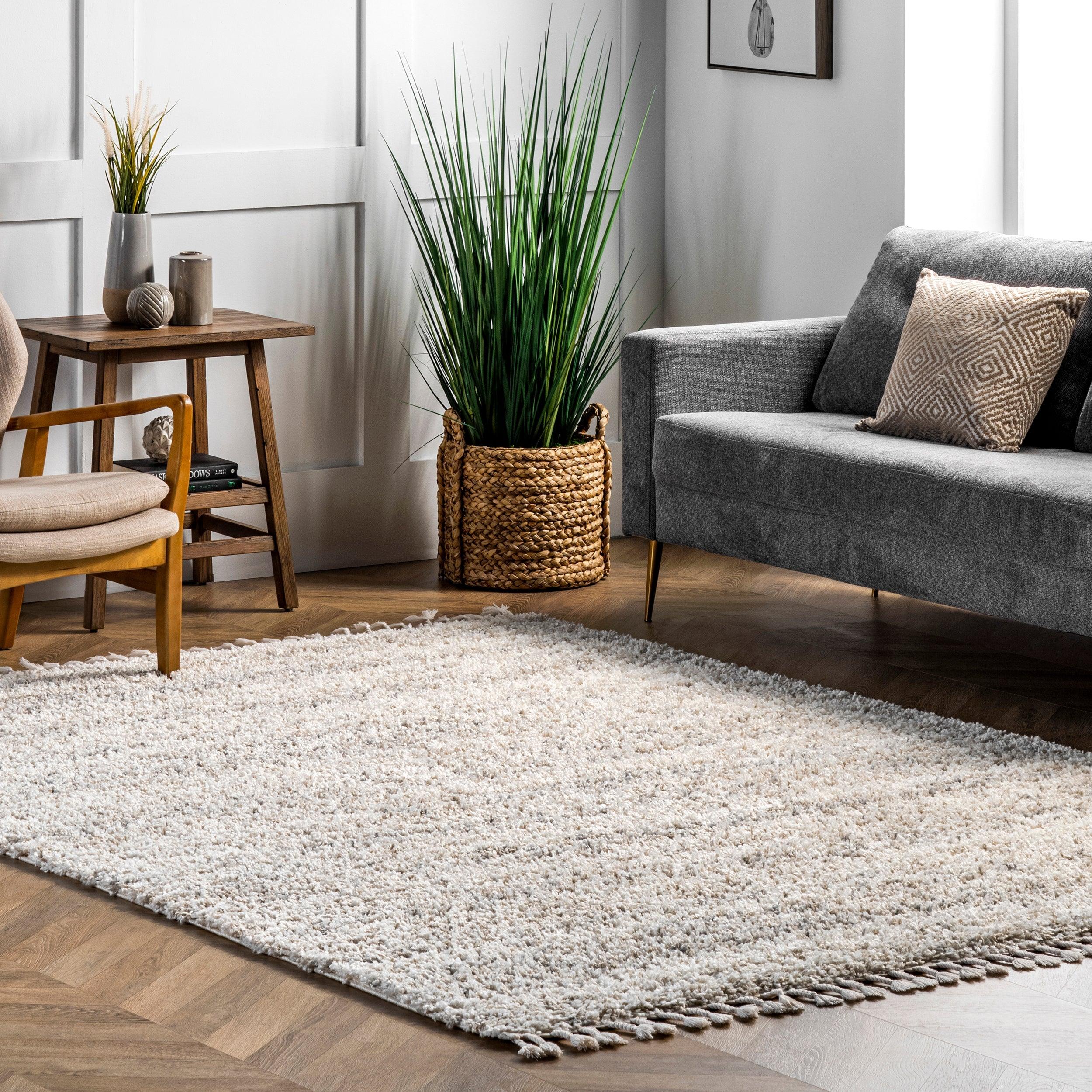 Brooke Shag Tasseled Area Rug - Remutear