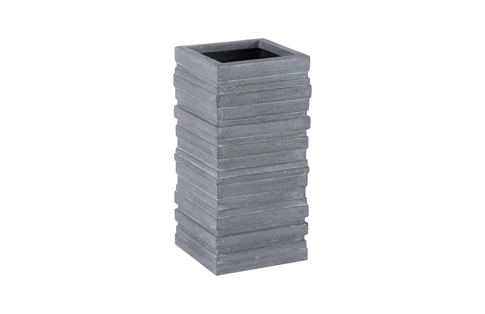 June Square Planter, Gray, SM - Remutear