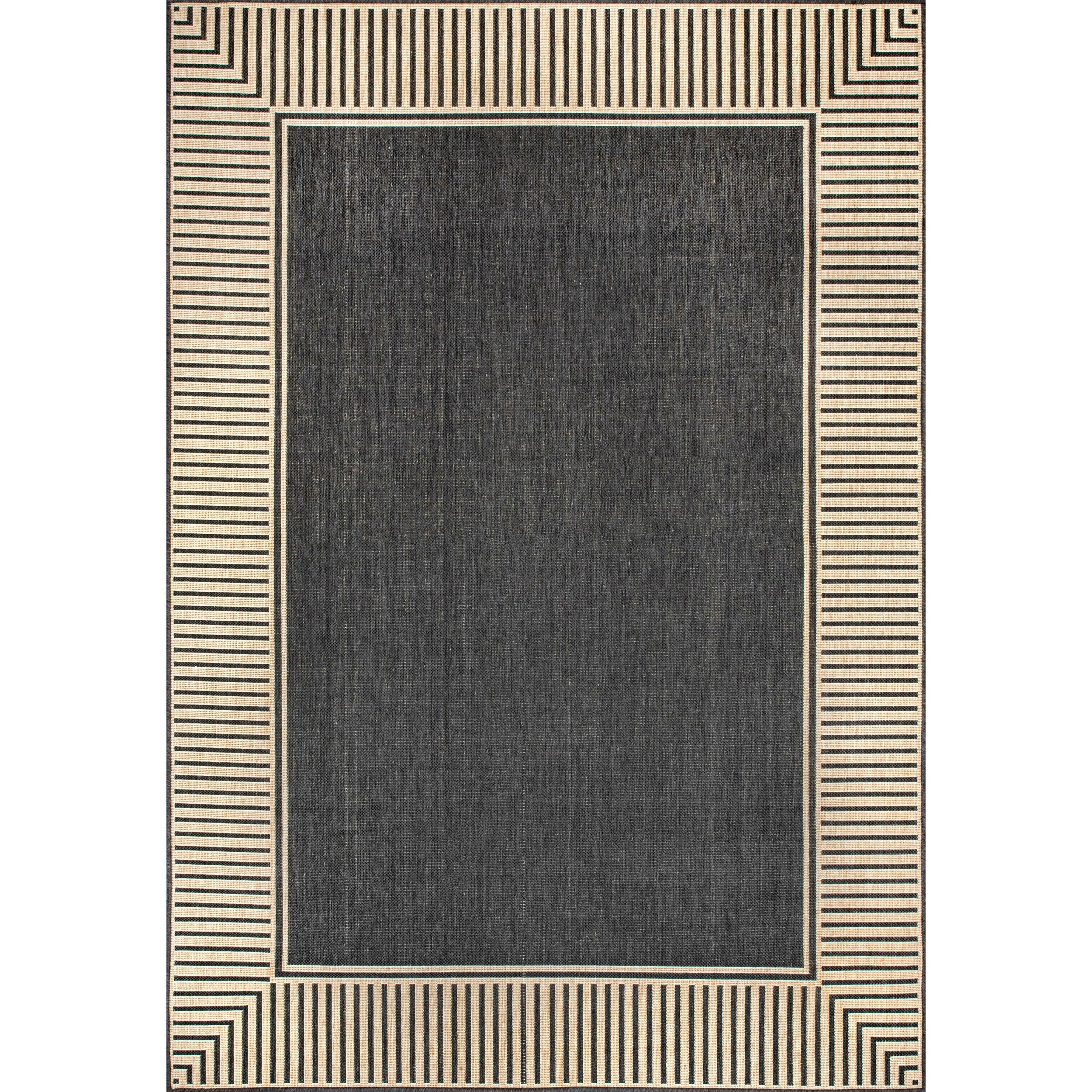 Asha Simple Border Indoor/Outdoor Area Rug - Remutear