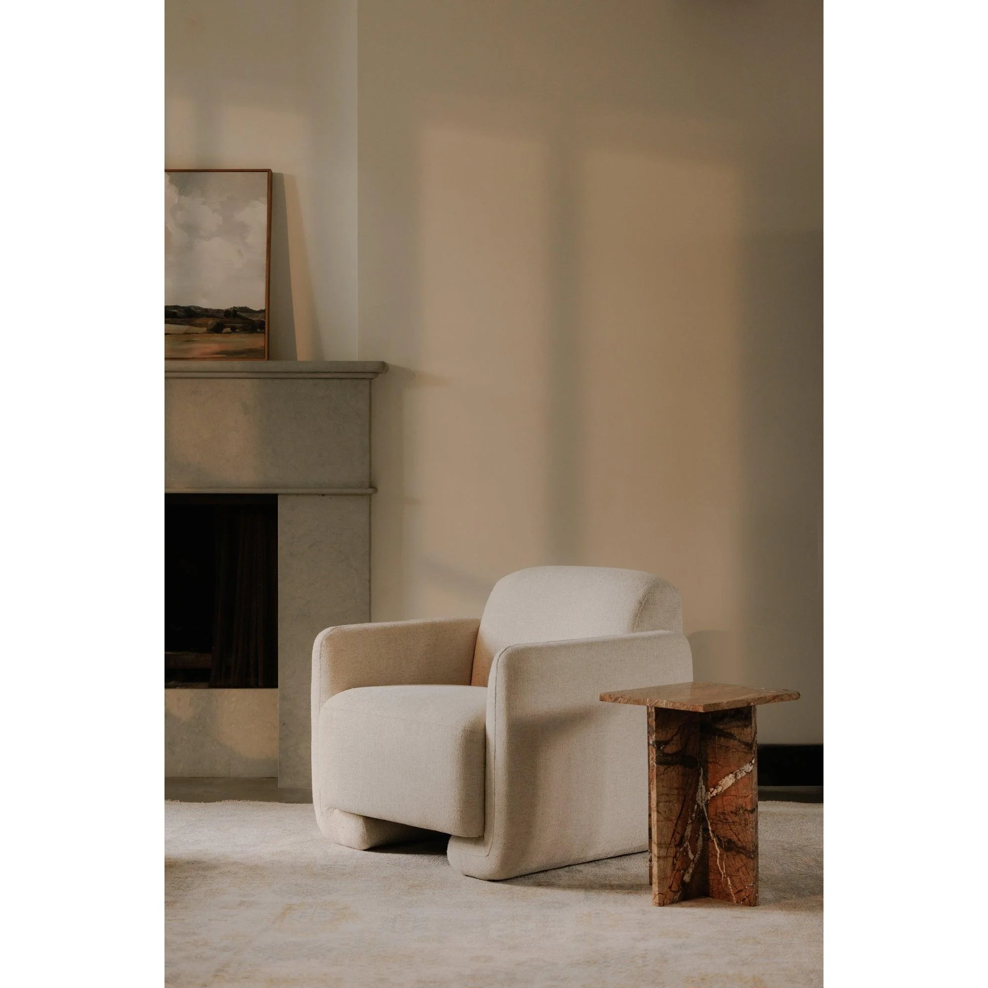 Fallon Accent Chair Flecked Ivory - Remutear
