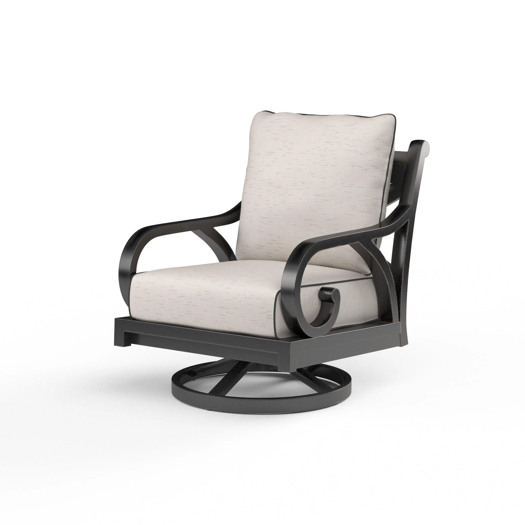 Monterey Swivel Rocker in Frequency Sand w/ Contrast Canvas Java Welt - Remutear