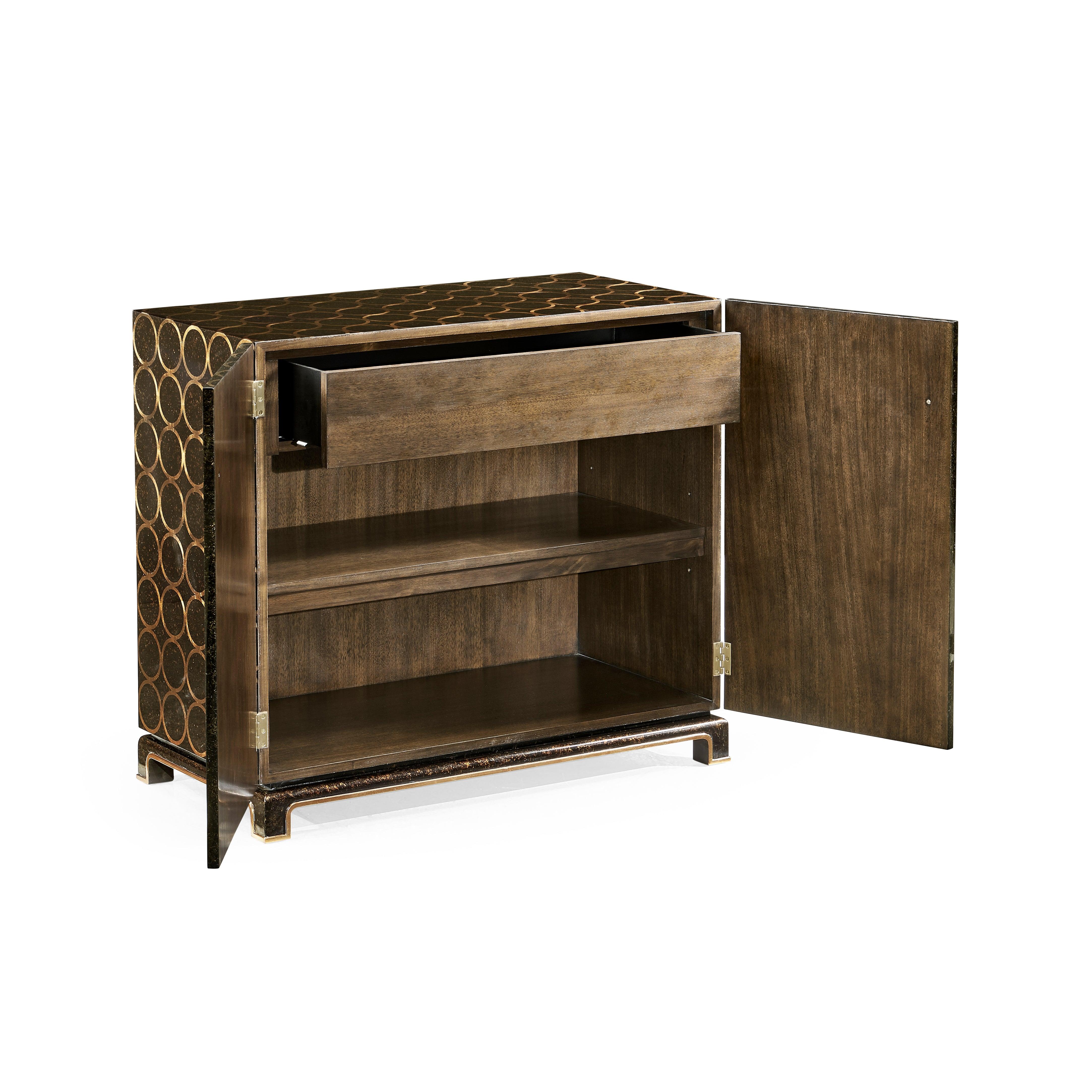 Berkley Tortoise with Gilded Circles Storage Cabinet - Remutear