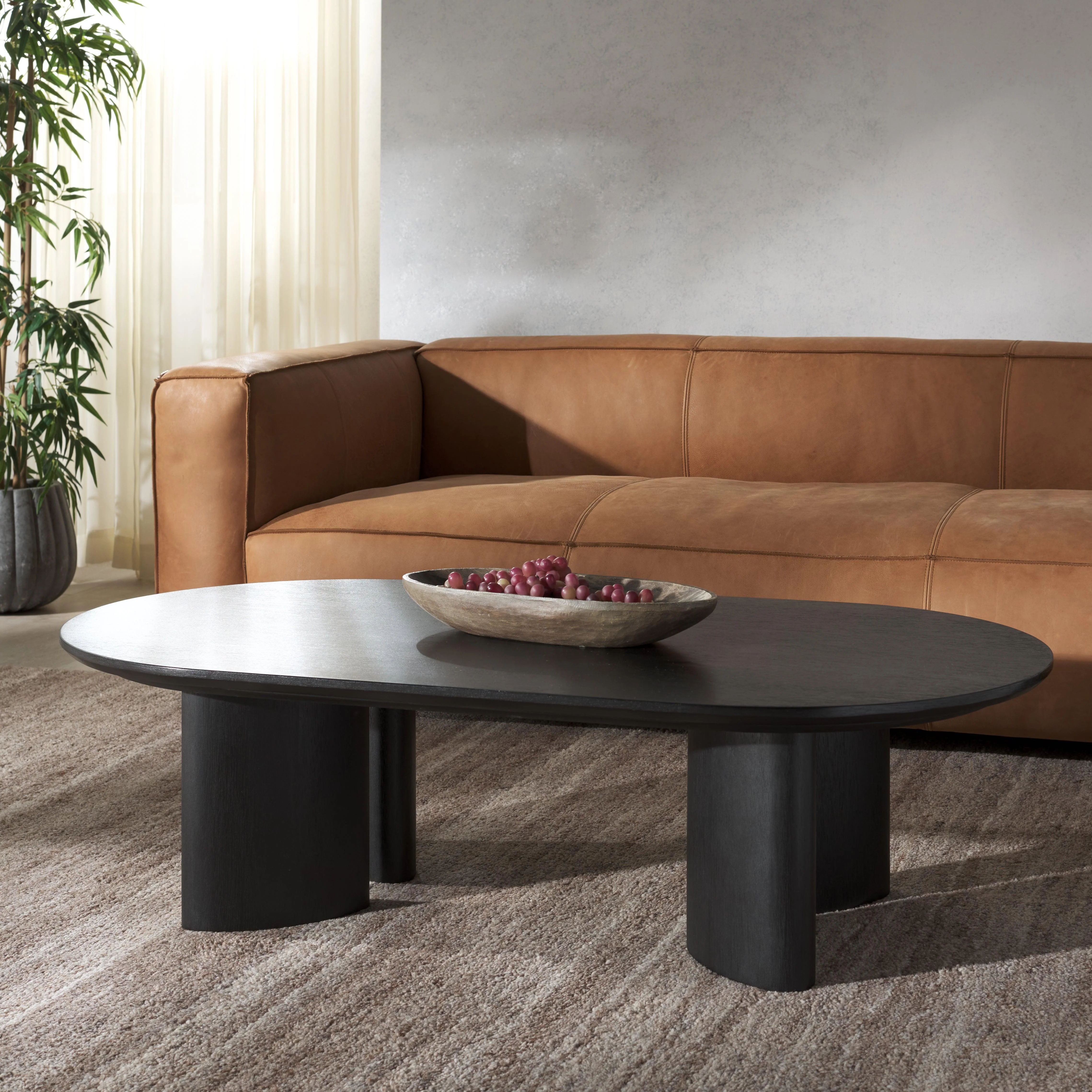Barnard Oval Wood Coffee Table - Remutear