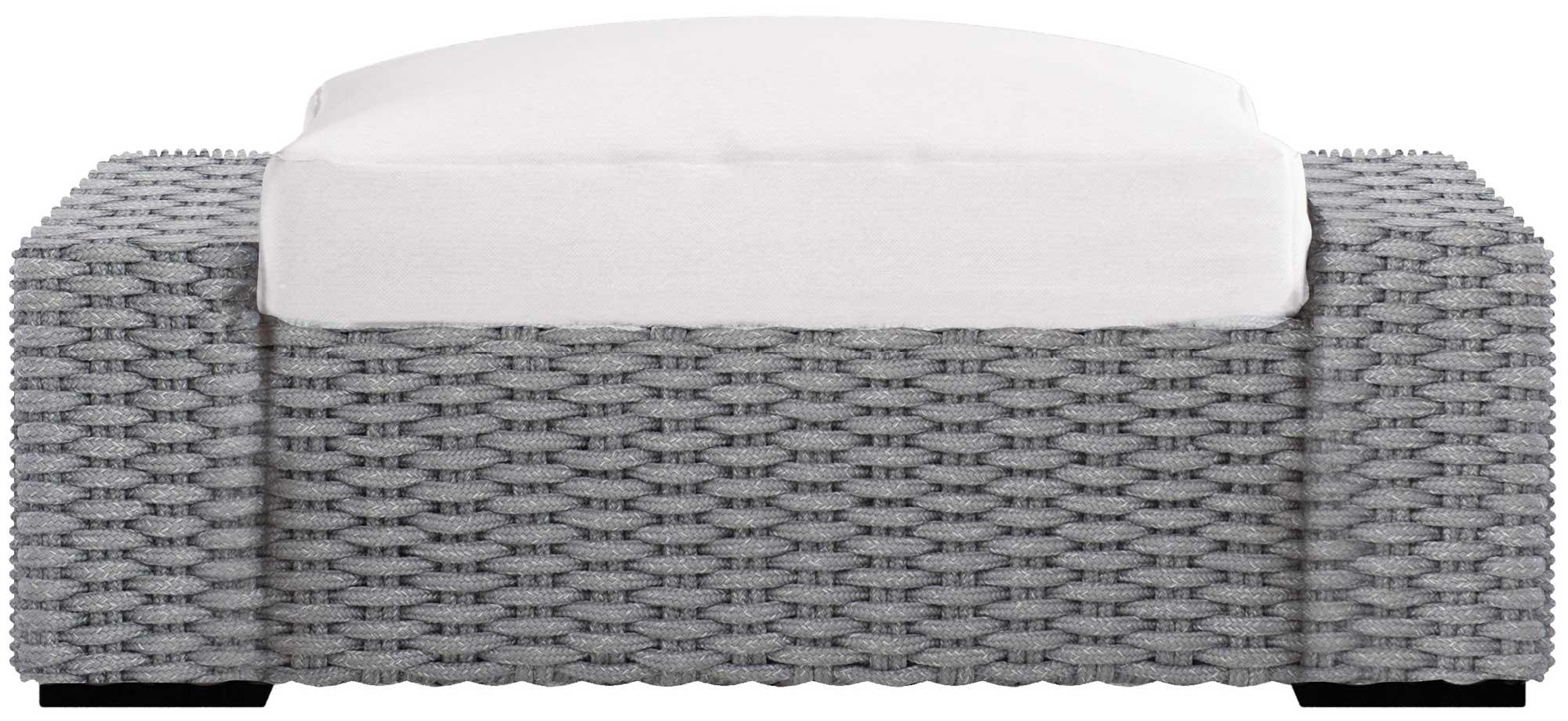 CAPRI OTTOMAN/ GRAY ROPE GREY ROPE FRAME OTTOMAN - Remutear