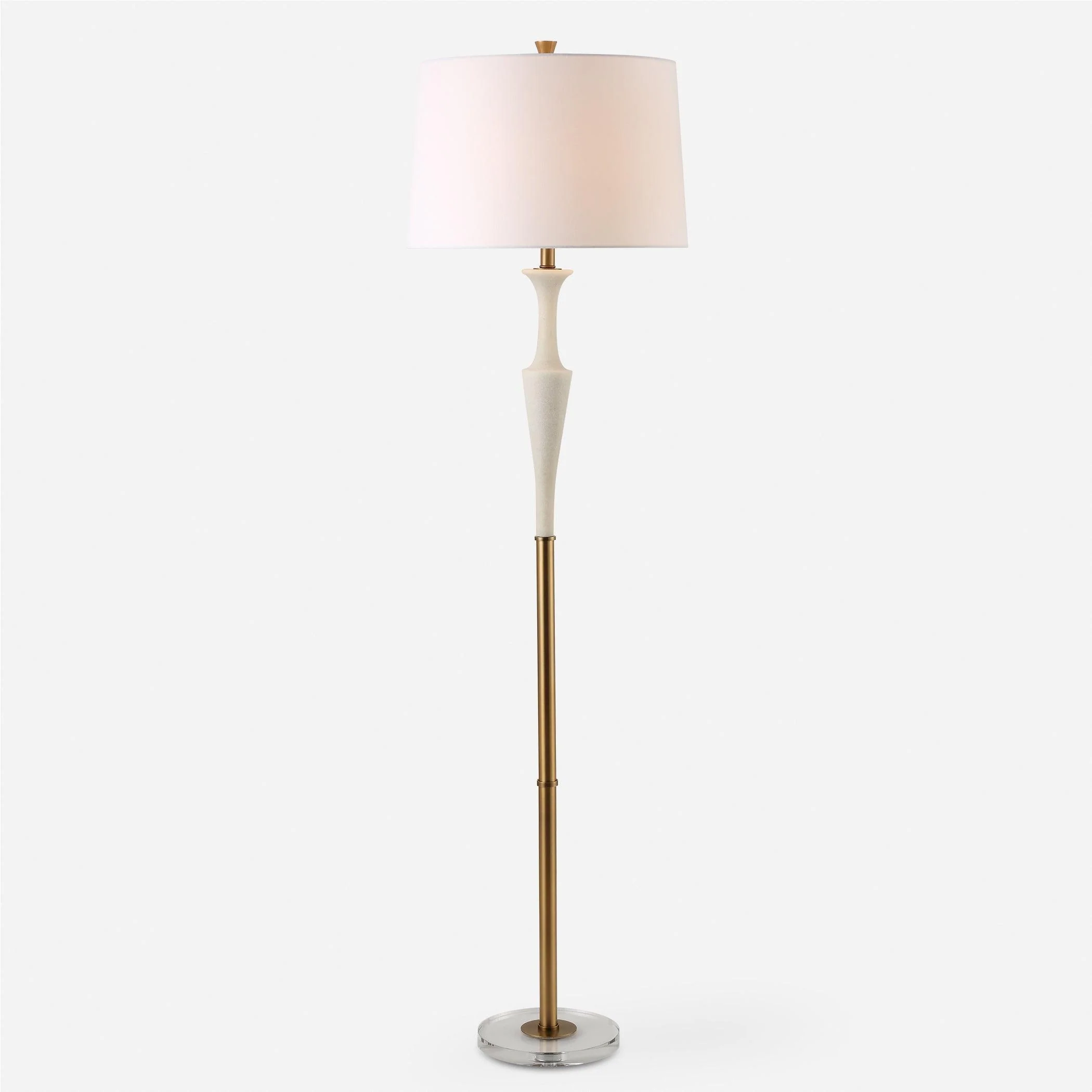 Colette White Stone Floor Lamp - Remutear