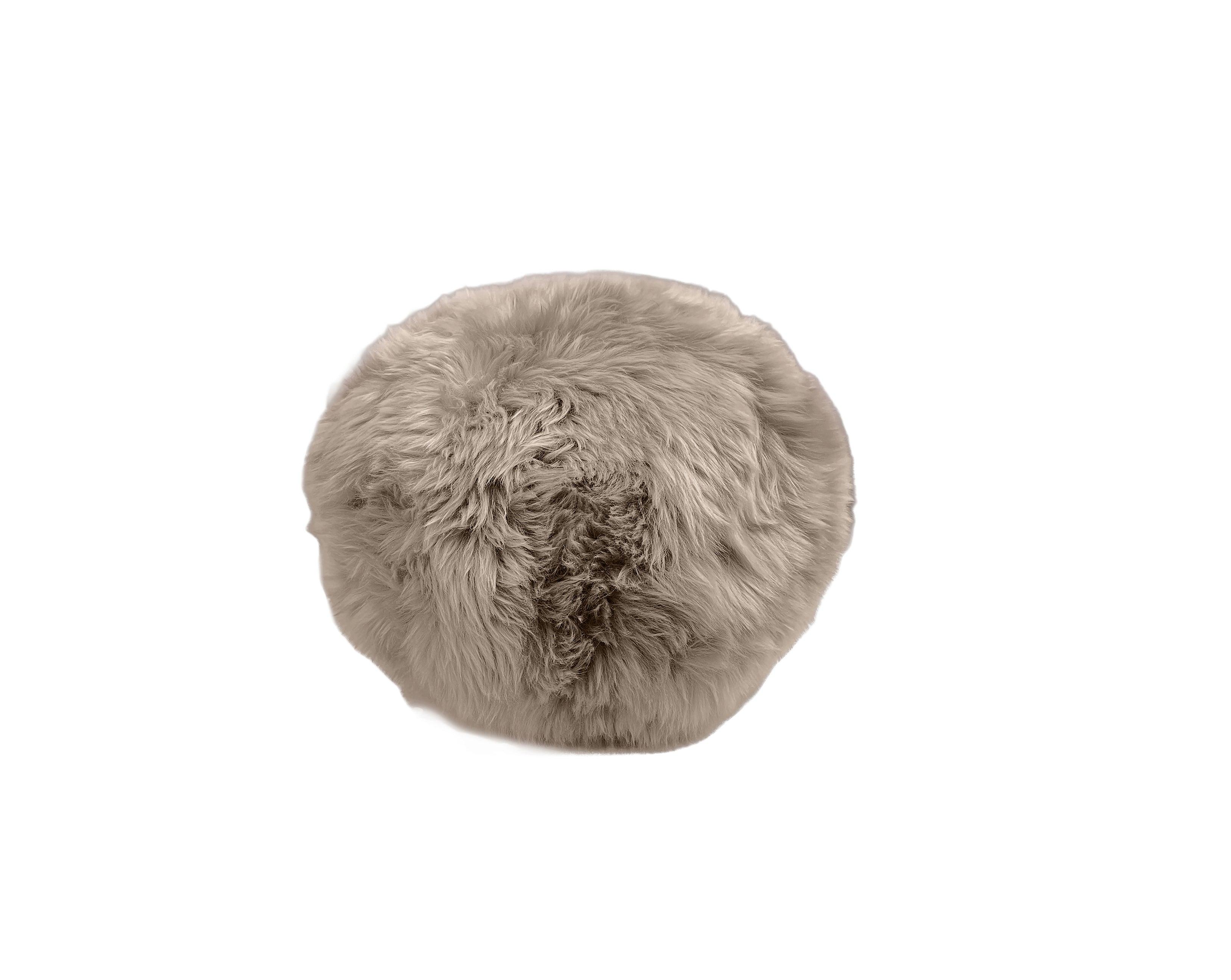 Long Wool Sheepskin Ball Cushion - Remutear