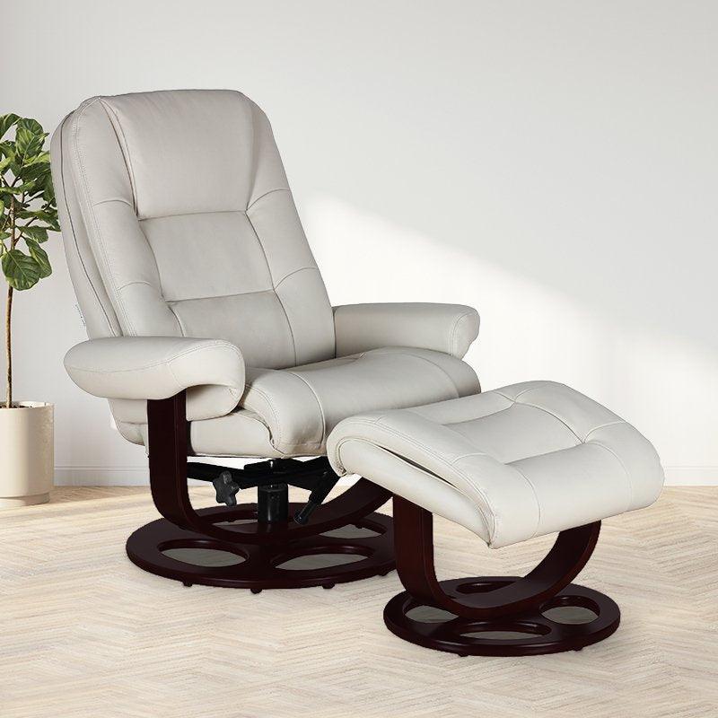 Jacque Swivel Pedestal Recliner w/Ottoman - Remutear