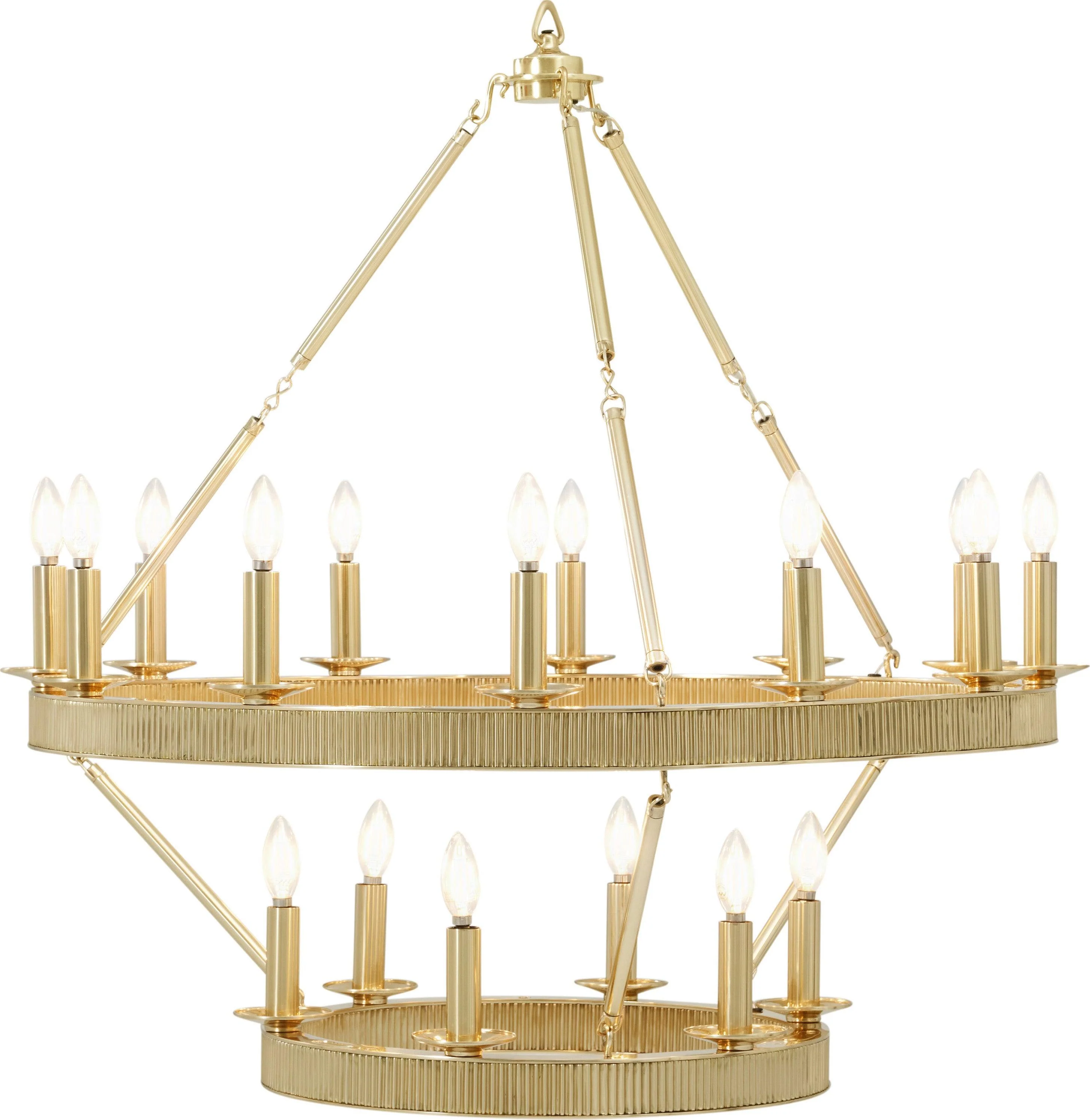 Simon Media Stack Round 18 Light Chandelier - Remutear