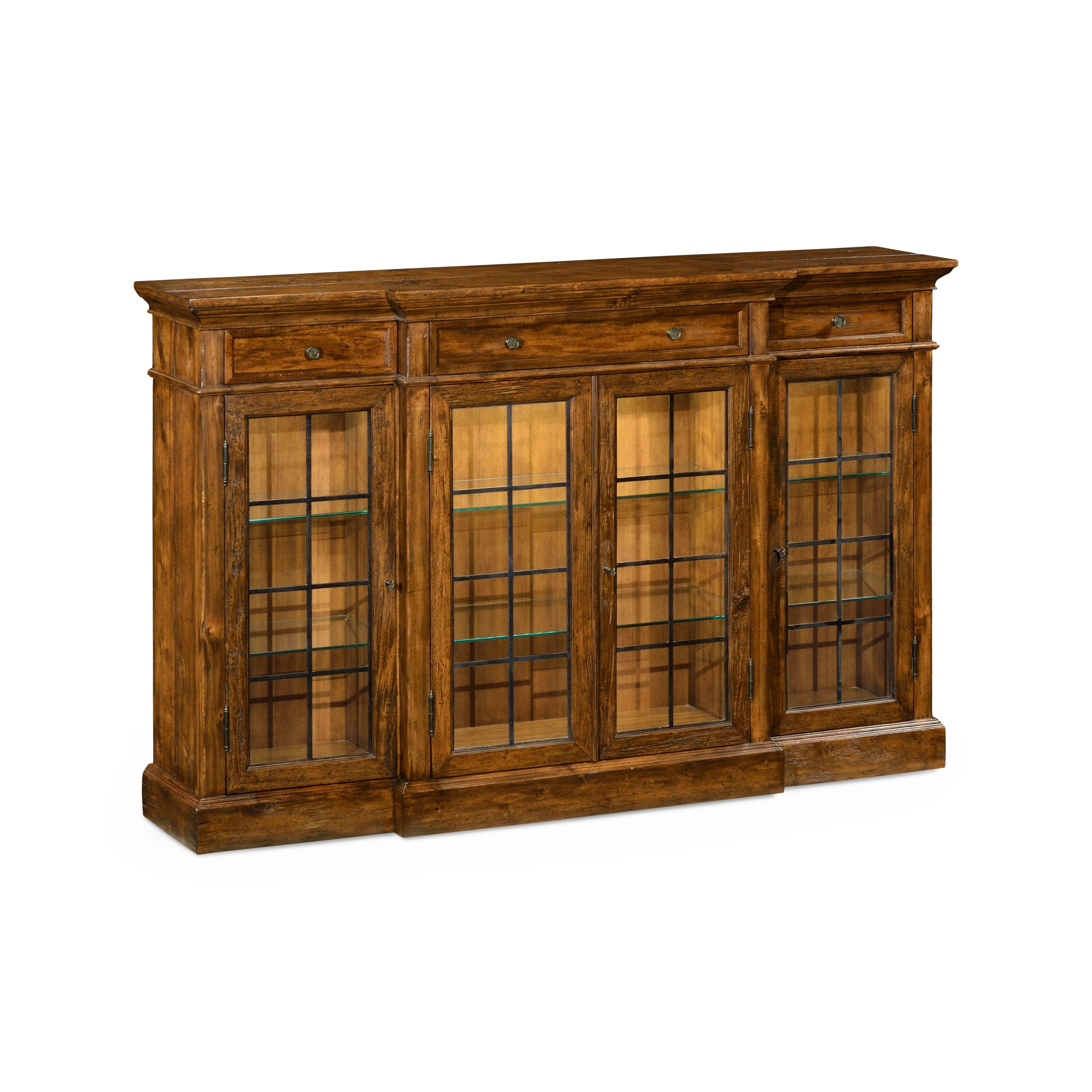 Casual Accents Country Walnut Lighted China Cabinet - Remutear