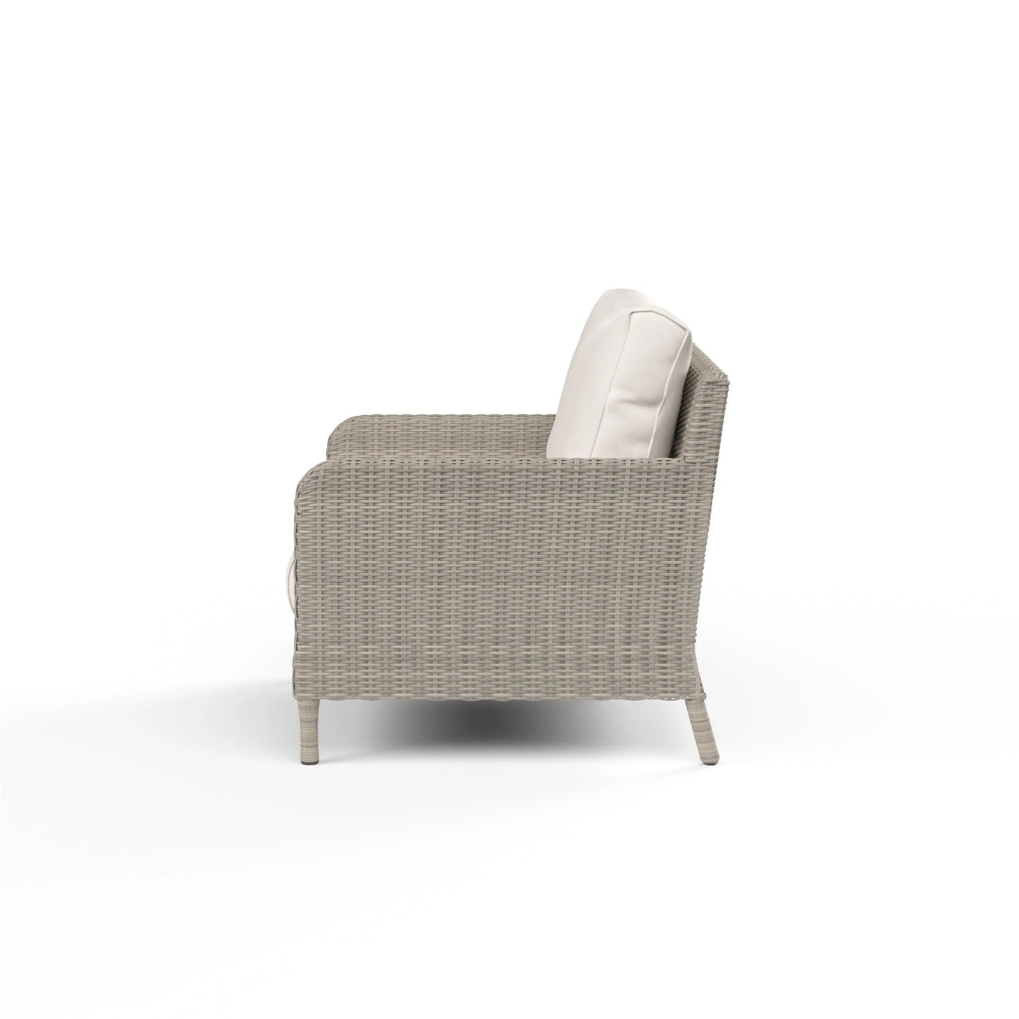 Manhattan Club Chair in Linen Canvas w/ Self Welt - Remutear