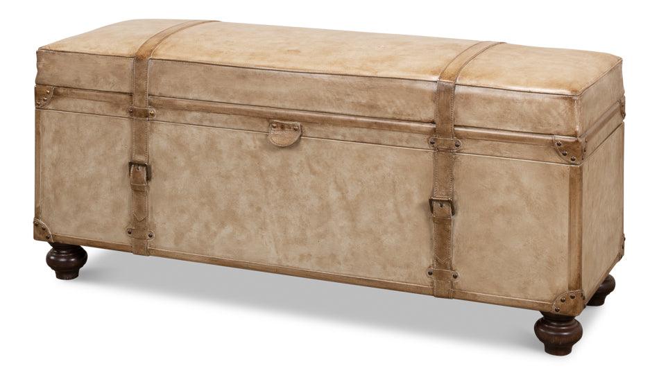 Leather Trunk/Bench - Pearl Leather - Remutear