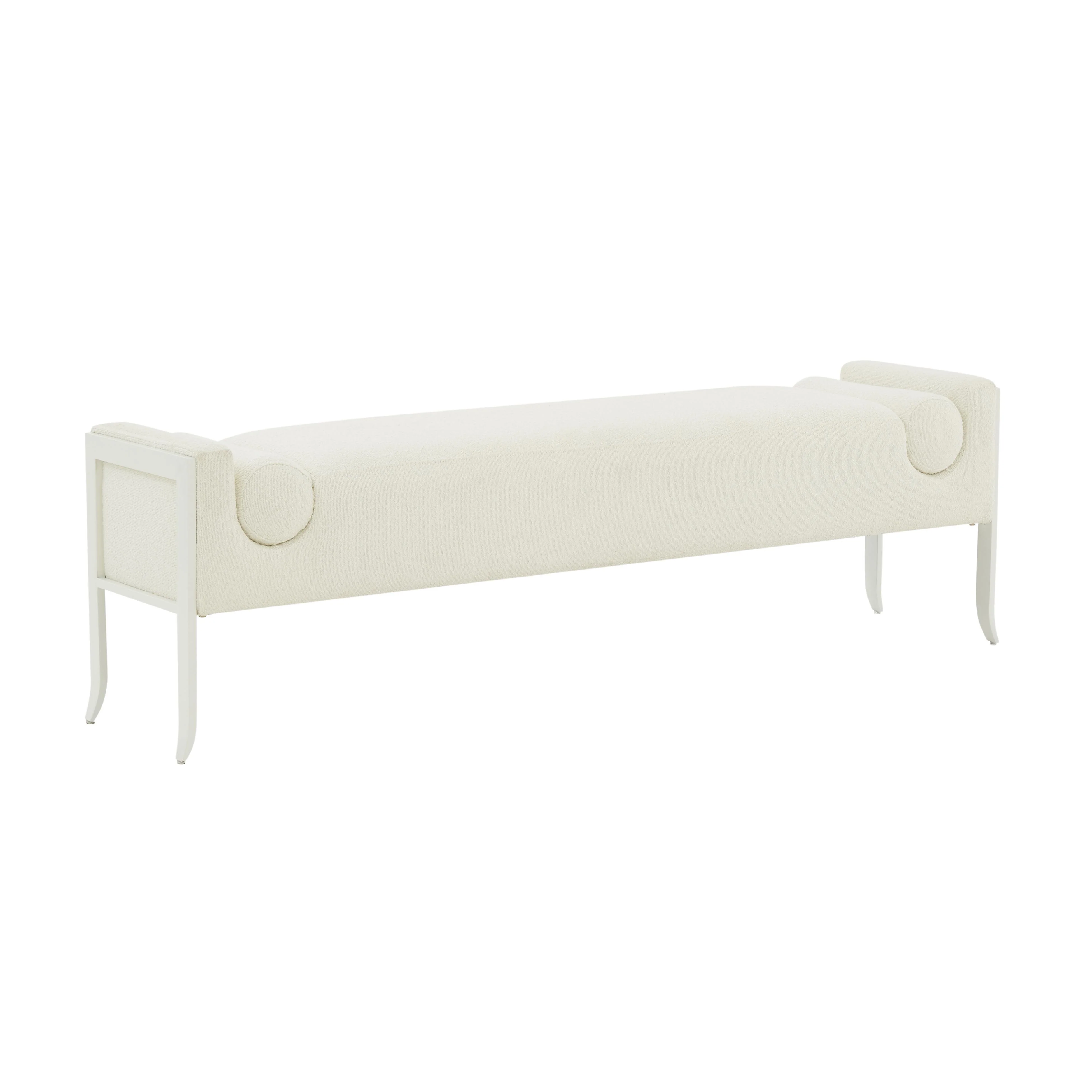 Ines Cream Boucle Bench - Remutear