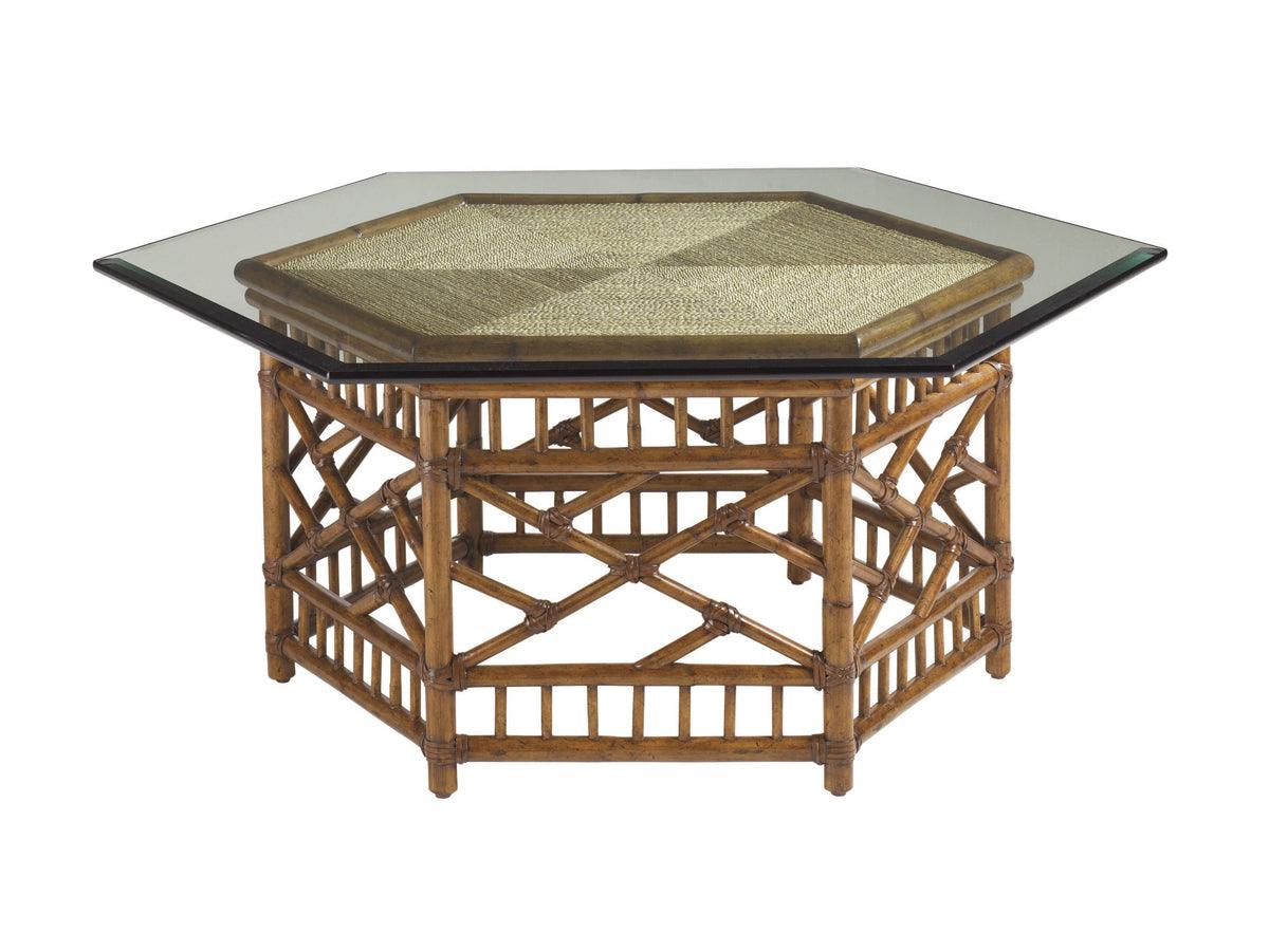 Island Estate Key Largo Cocktail Table With Glass Top - Remutear